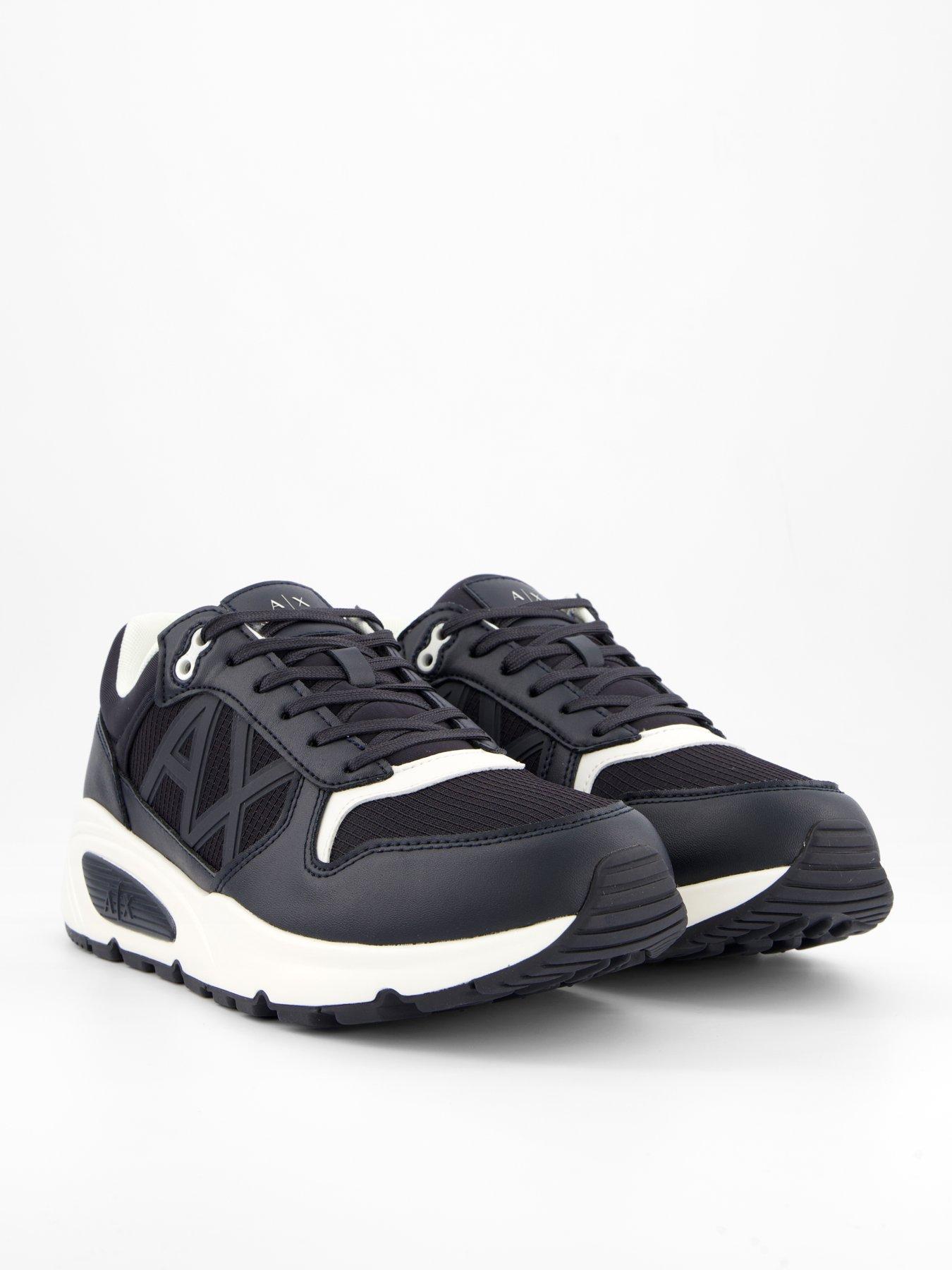 Image 5 of 6 of Armani Exchange Tonal Logo Trainers - Navy