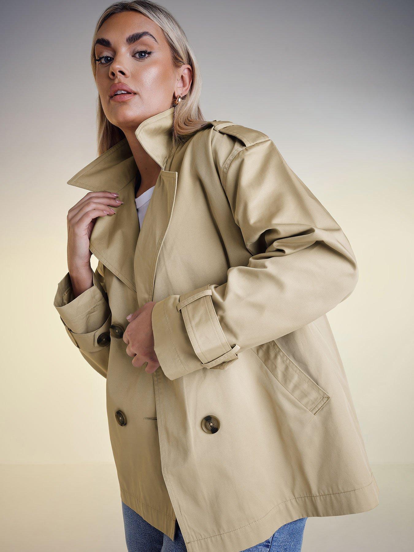 yours-curve-short-trench-natural