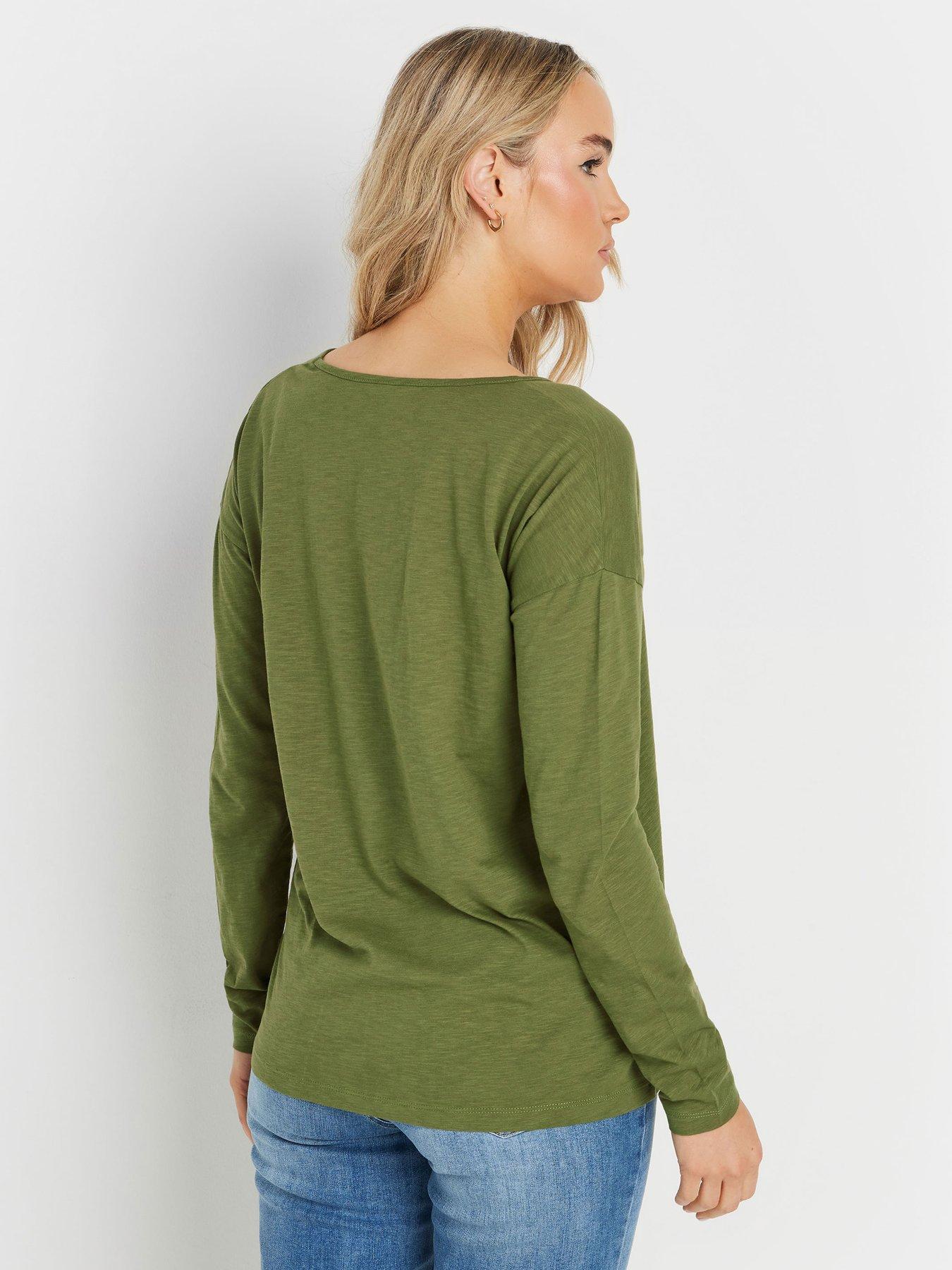 Image 2 of 4 of Long Tall Sally Tall 2 Pack V Neck T Shirt - Multi