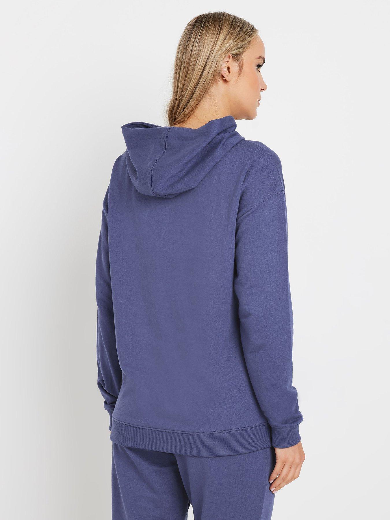 long-tall-sally-drop-shoulder-drawcord-hoodie-bluestillFront