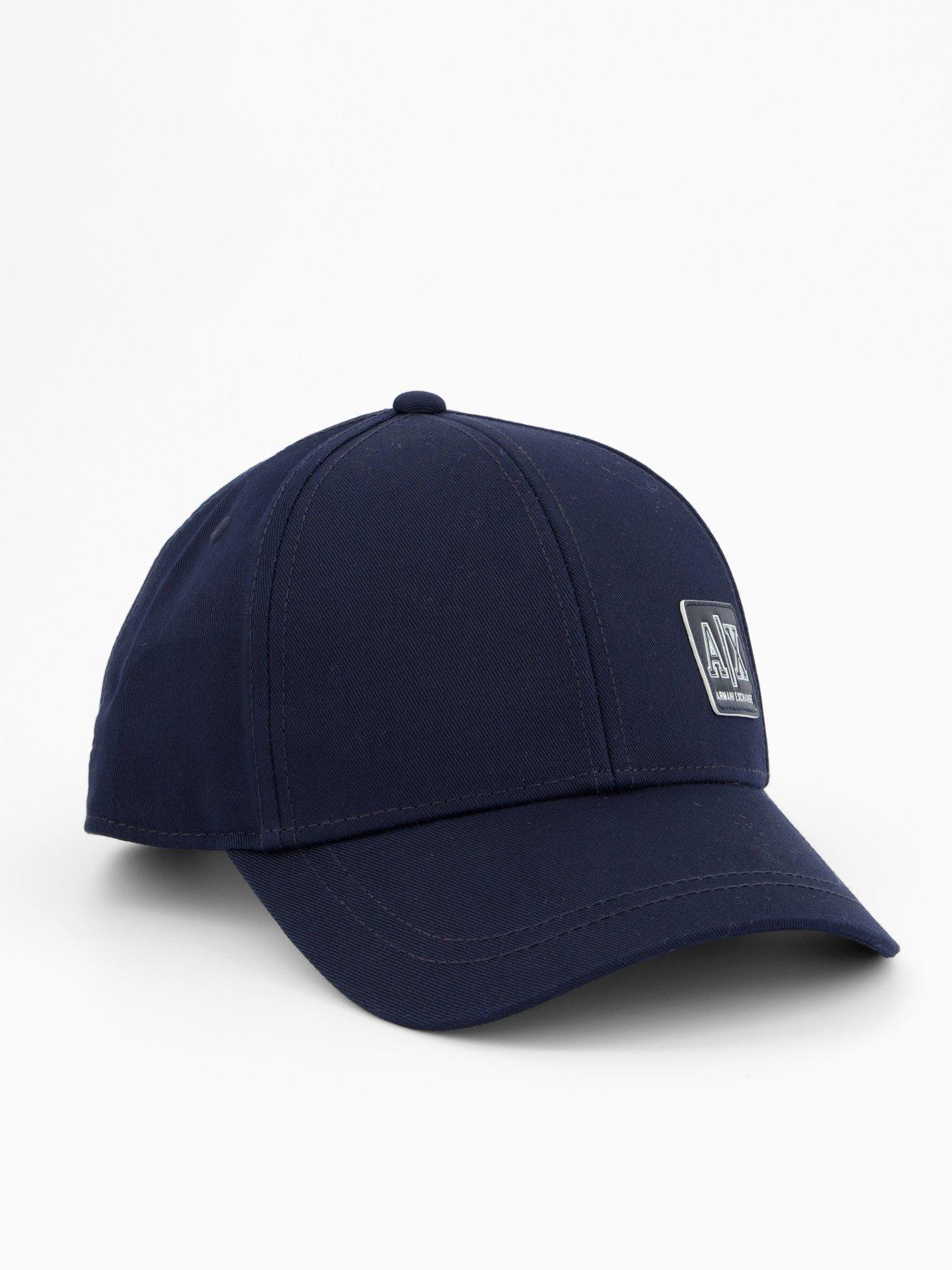 Image 3 of 4 of Armani Exchange Badge Logo Snapback Baseball Cap - Navy