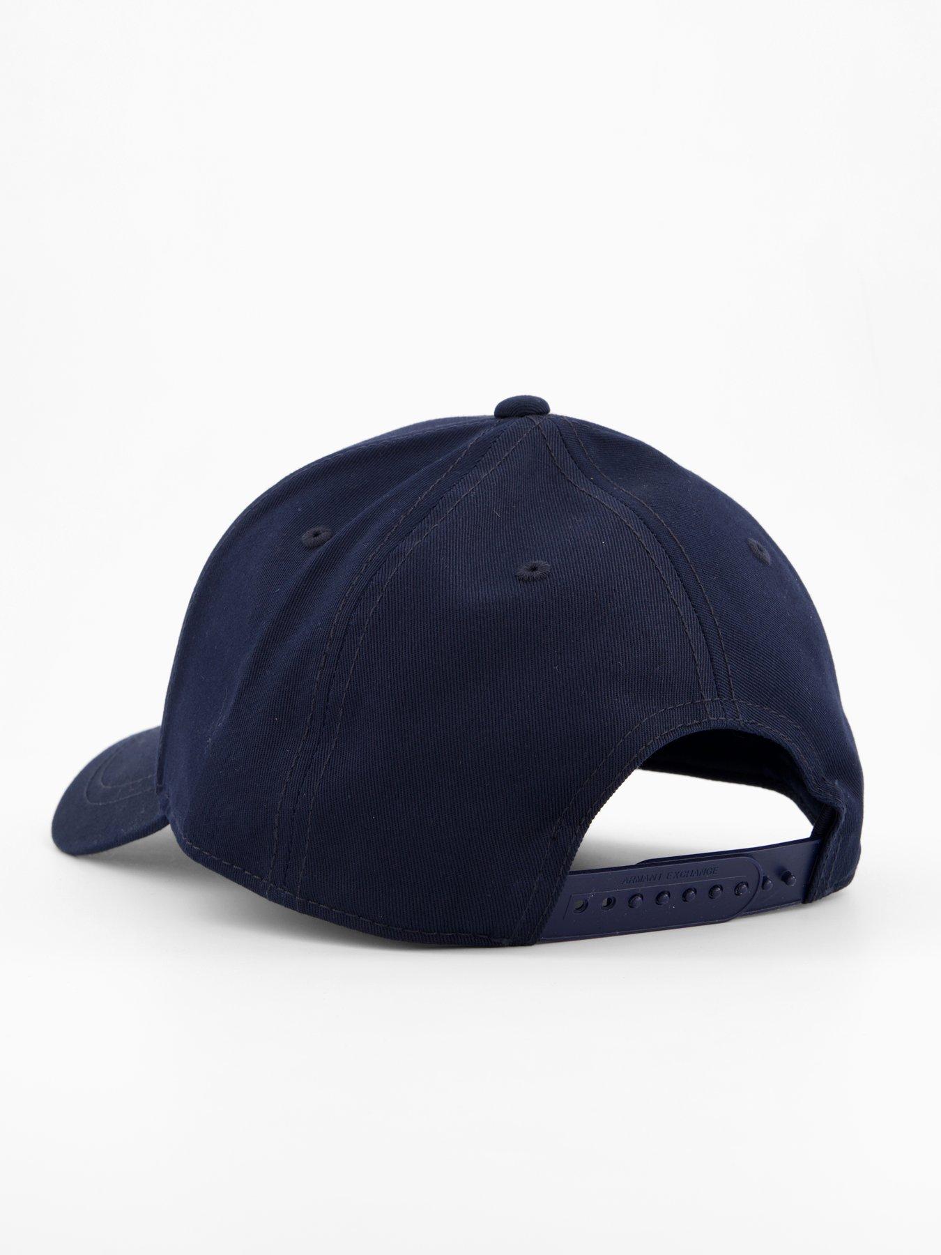 Image 4 of 4 of Armani Exchange Badge Logo Snapback Baseball Cap - Navy