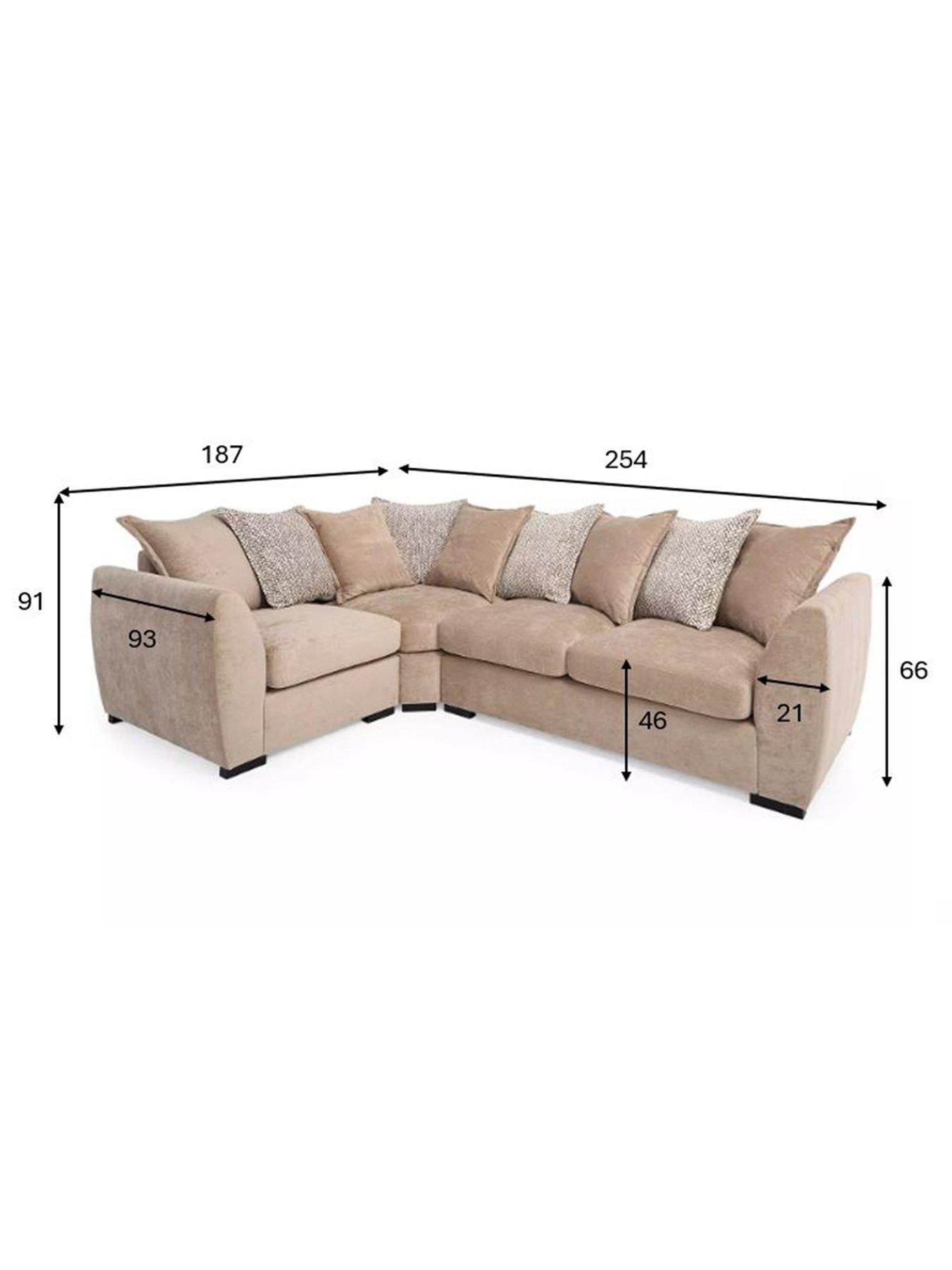 The Very Collection Havana Fabric Left Hand Double Arm Sofa - FSC ...