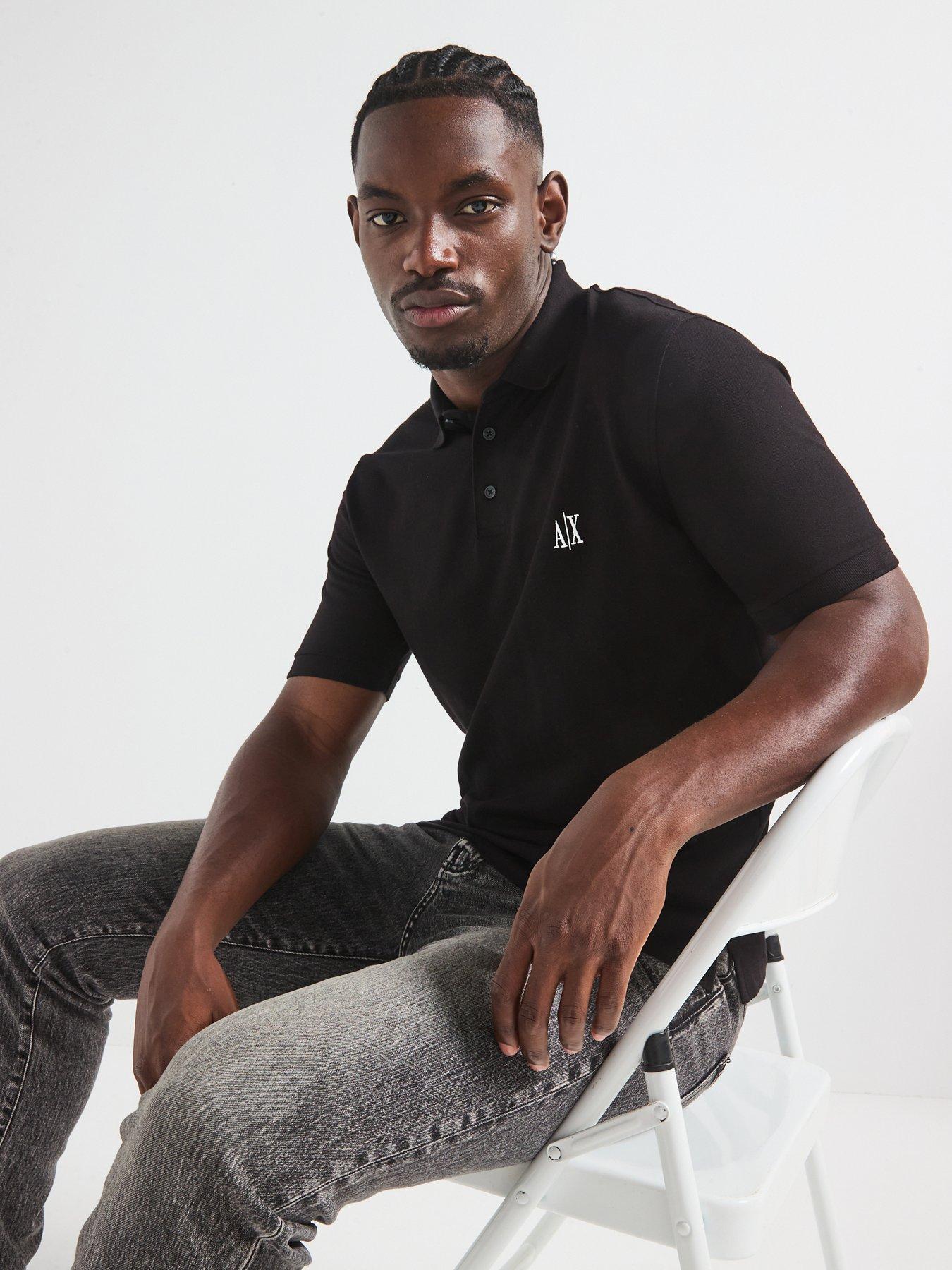 Image 5 of 5 of Armani Exchange Icon Project Polo Shirt - Black