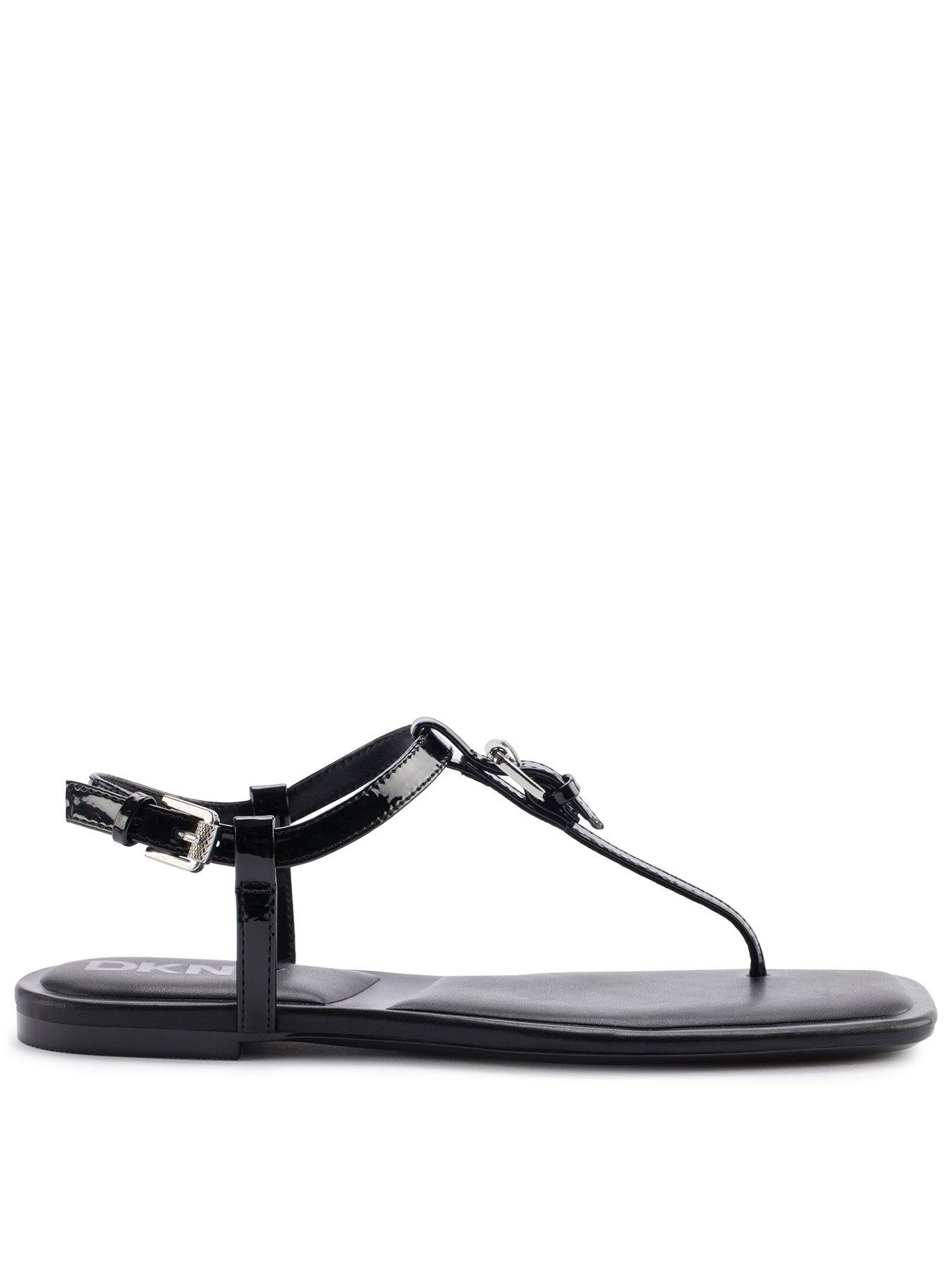 Image 1 of 5 of DKNY Datto Flat Thong Sandals - Black