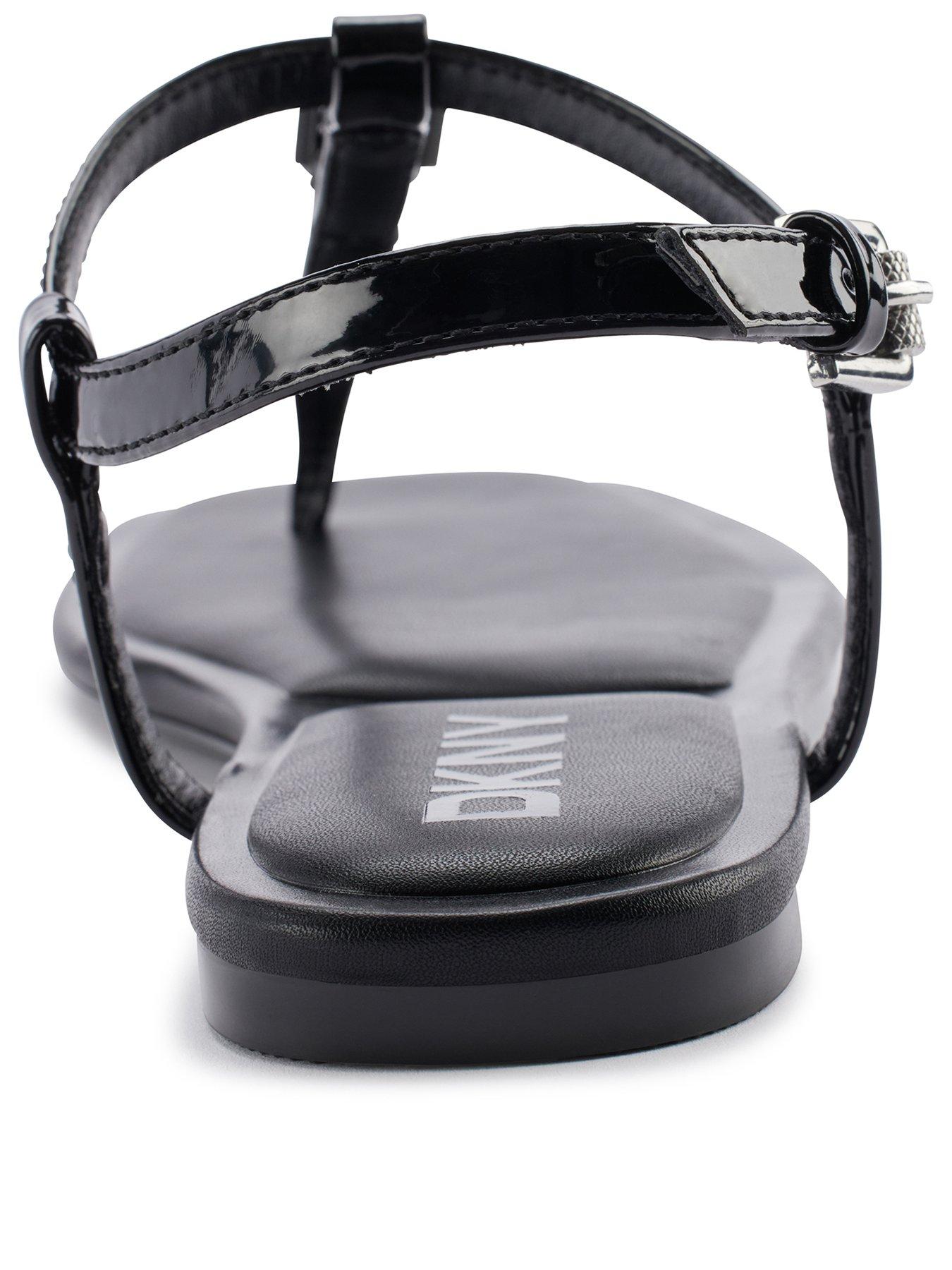 Image 3 of 5 of DKNY Datto Flat Thong Sandals - Black