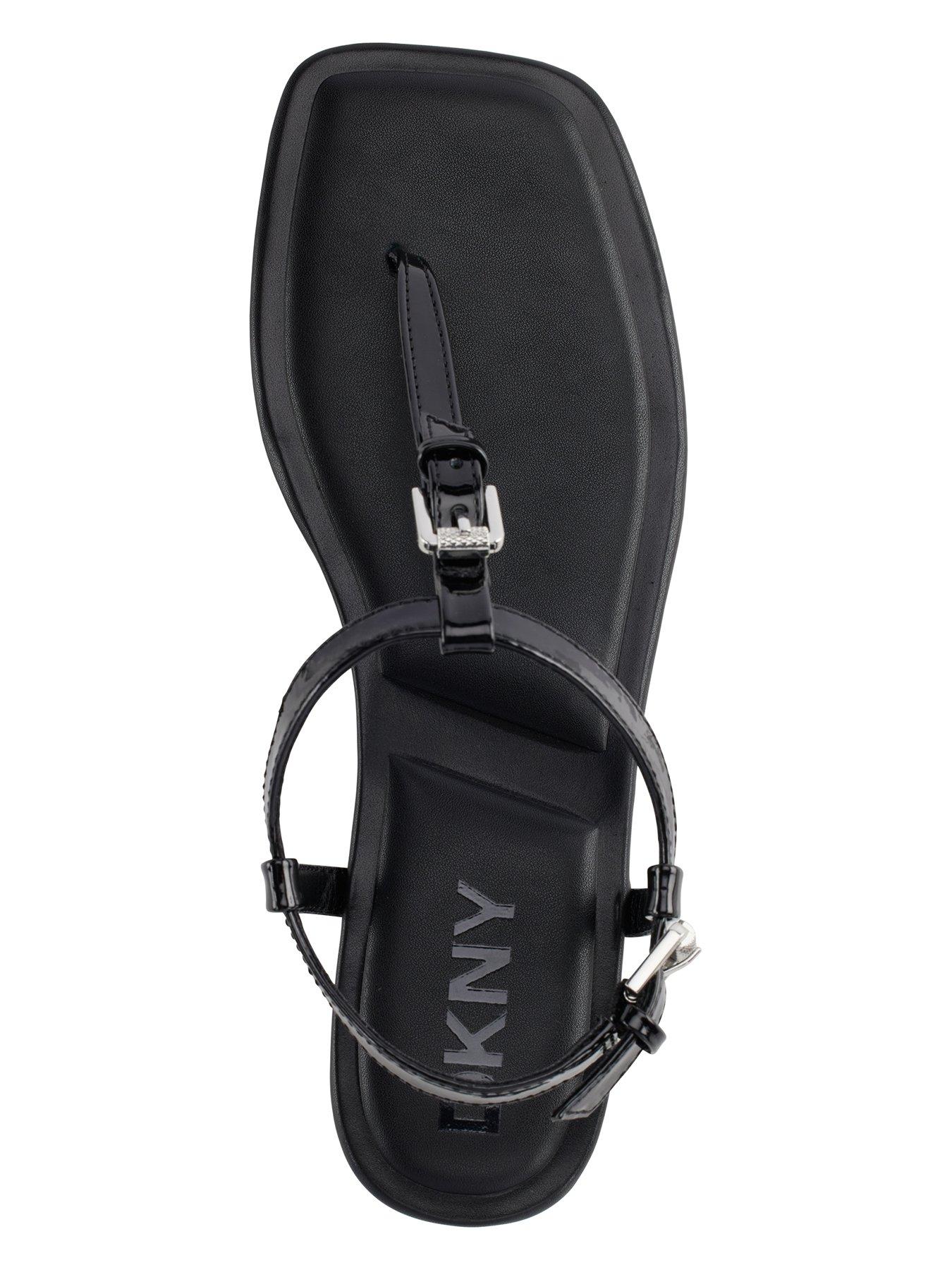 Image 4 of 5 of DKNY Datto Flat Thong Sandals - Black