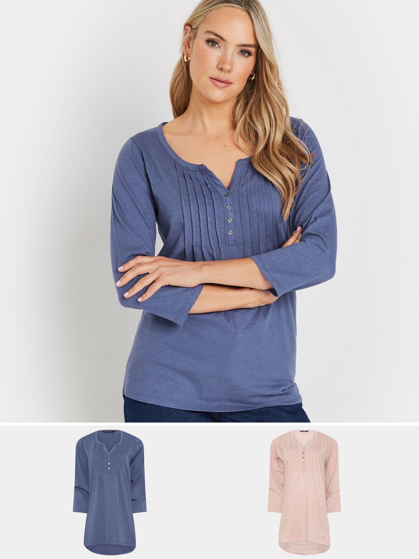 long-tall-sally-tall-2-pack-pintuck-henley-top-multi