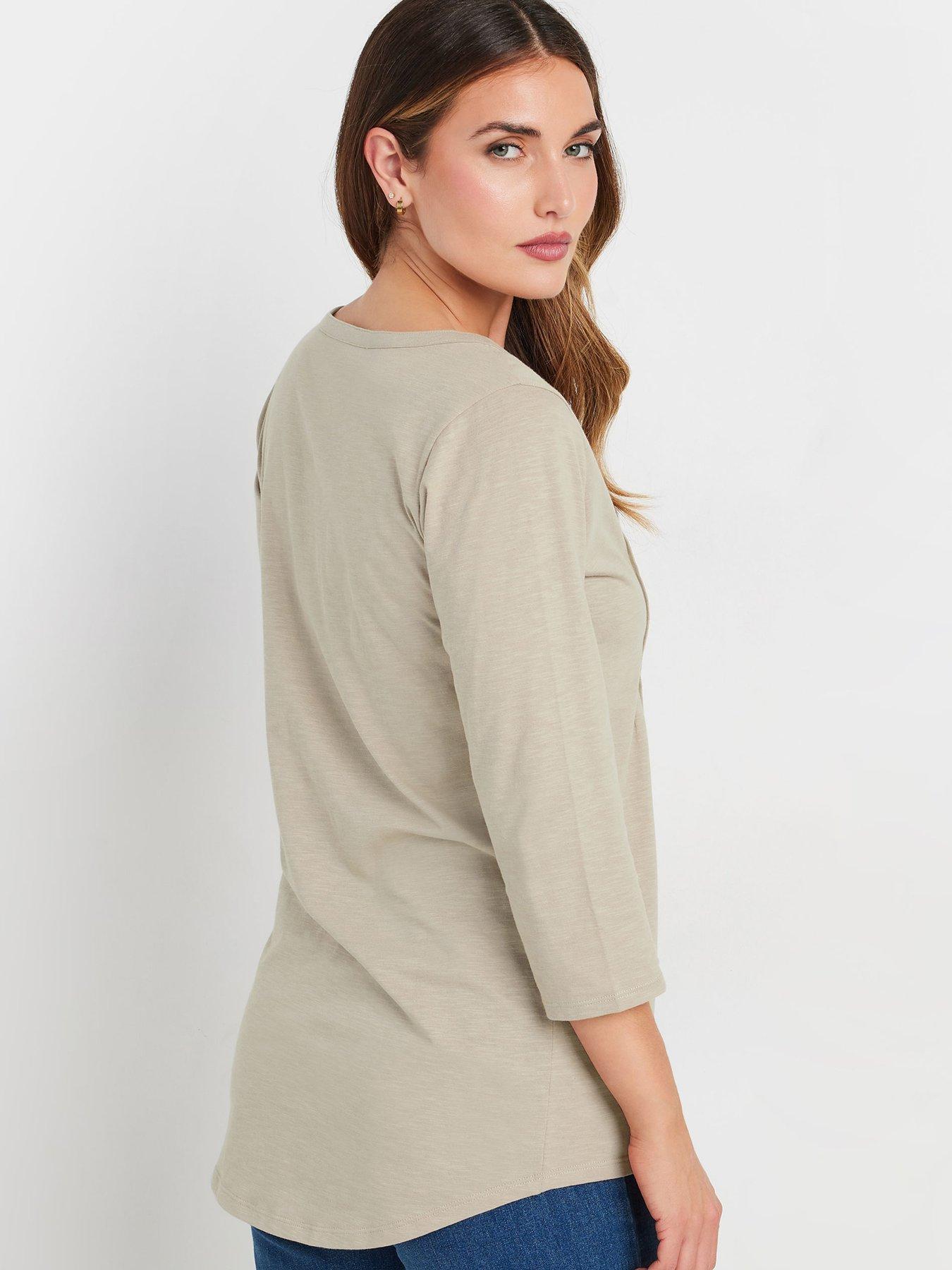 Image 2 of 4 of Long Tall Sally Tall 2 Pack Pintuck Henley Top