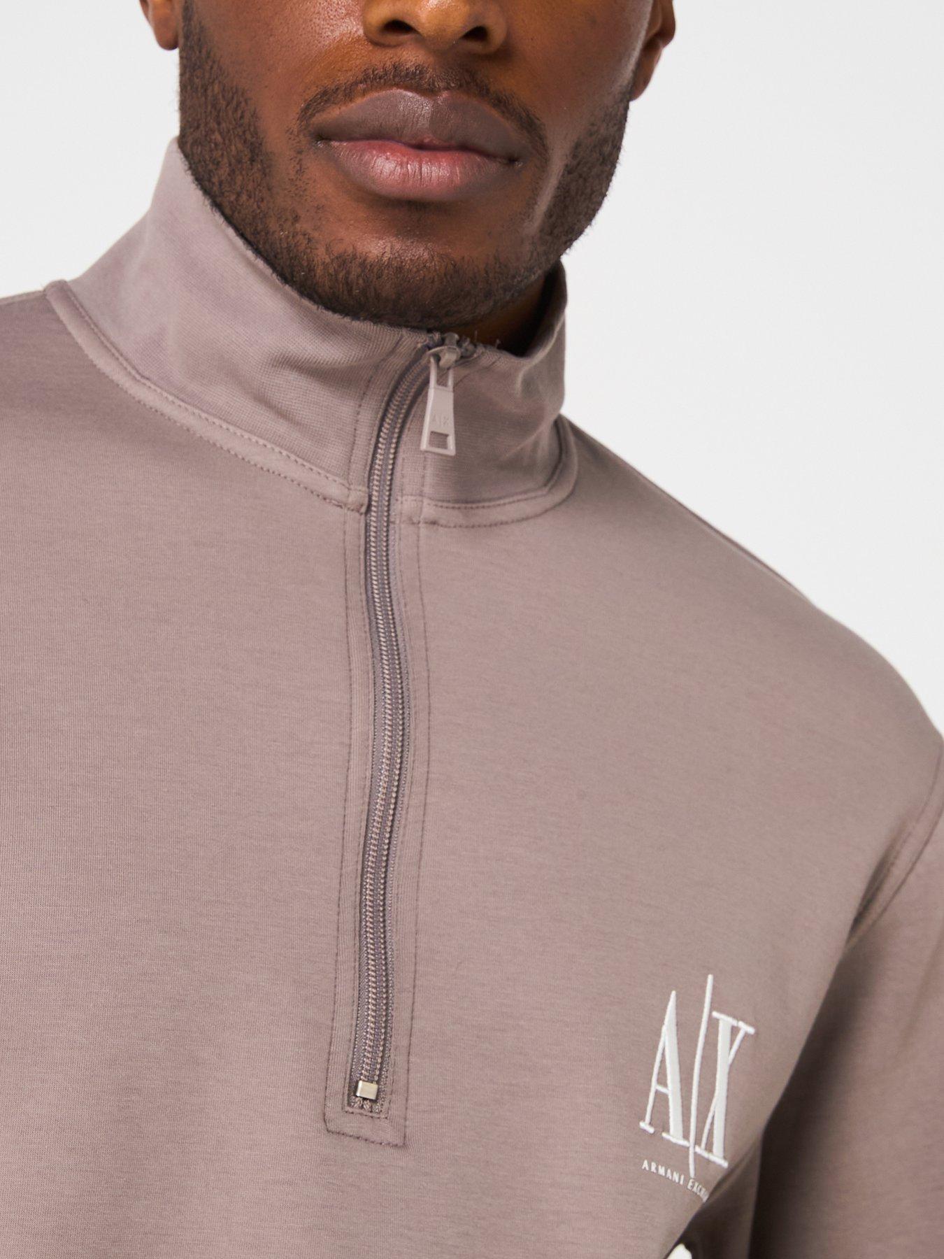 armani-exchange-icon-project-14-zip-sweat-top-beigeoutfit