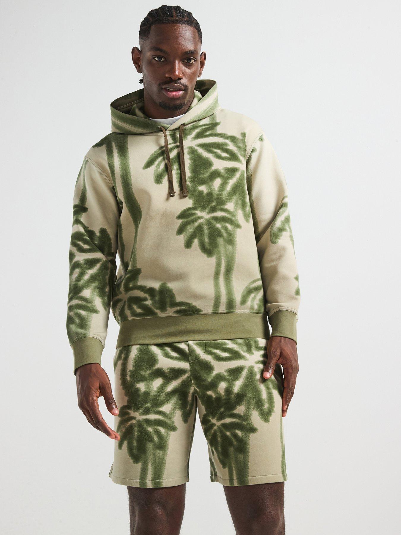 armani-exchange-large-palm-print-hoodie-beige