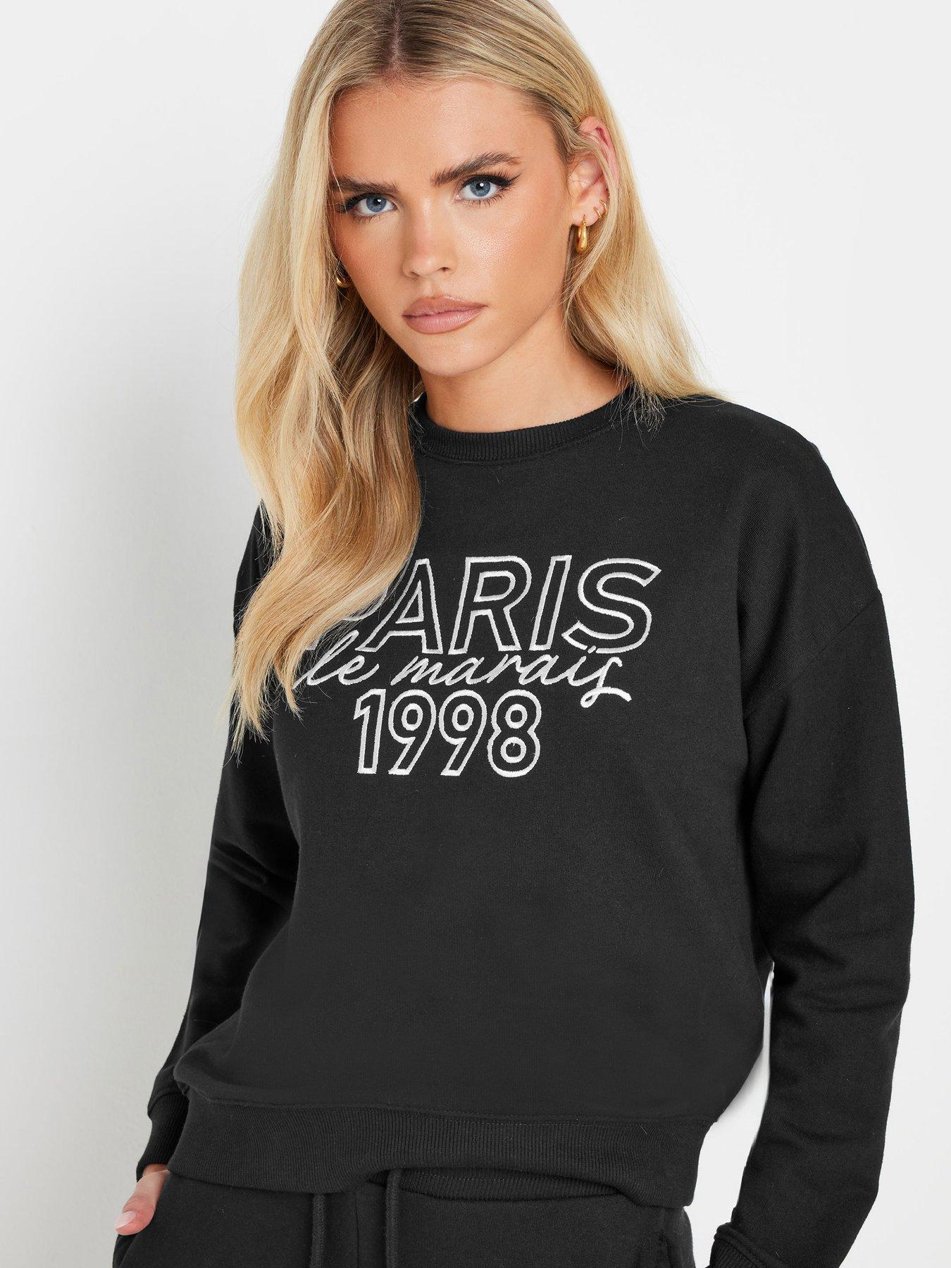 Image 4 of 4 of PixieGirl Petite Paris Sweatshirt - Black