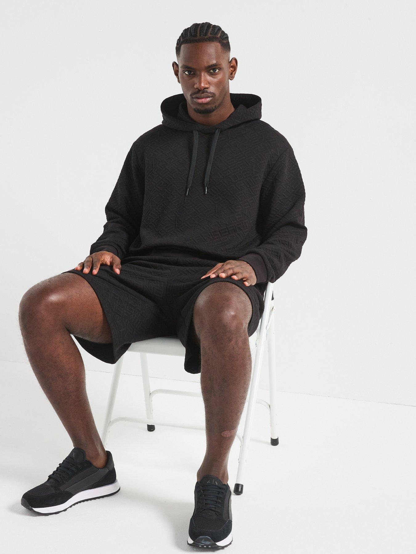 armani-exchange-armani-exchange-embossed-print-sweatshorts-blackoutfit