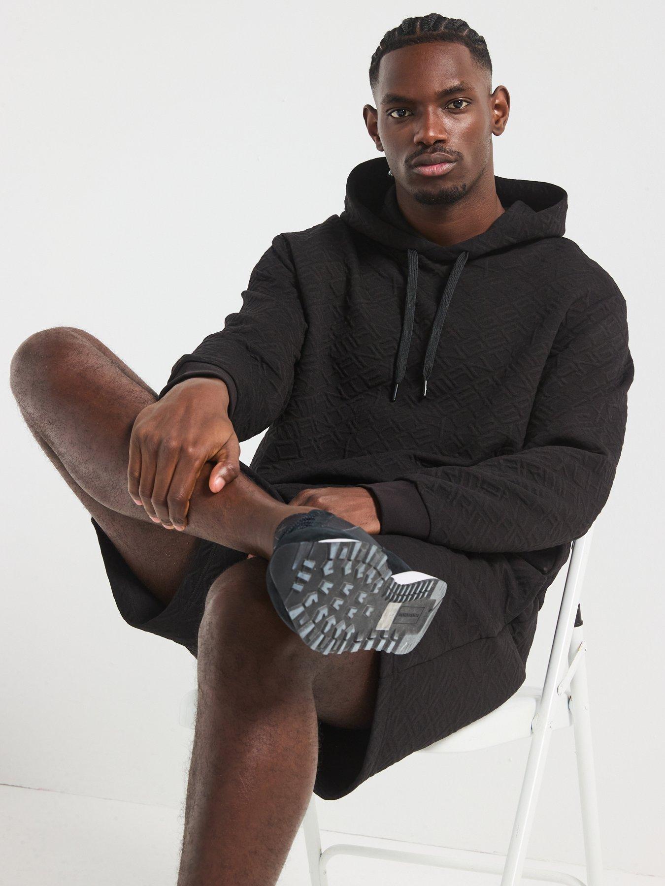 armani-exchange-armani-exchange-embossed-print-sweatshorts-blackdetail