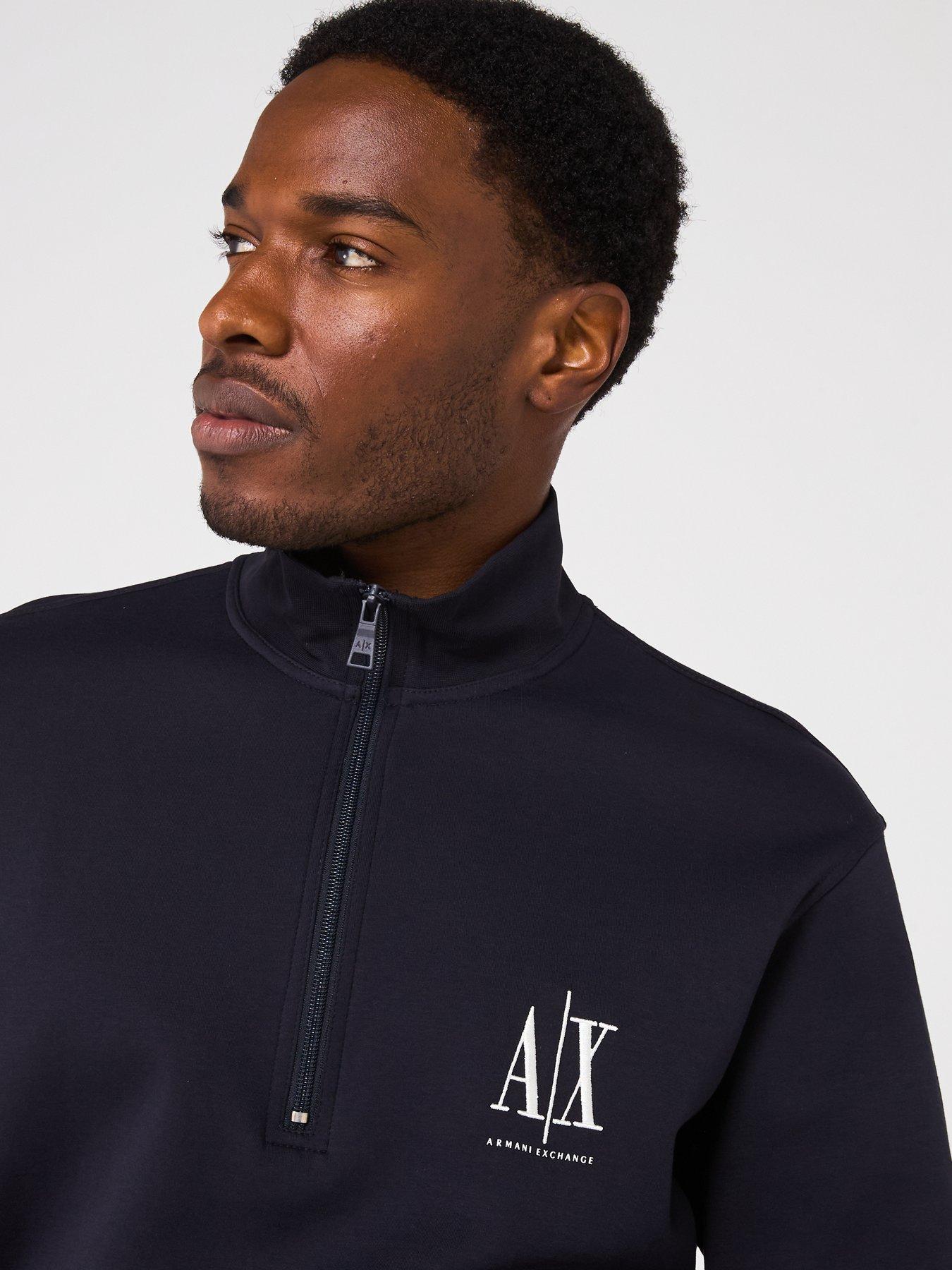 Image 4 of 4 of Armani Exchange Icon Project 1/4 Zip Sweat Top - Navy
