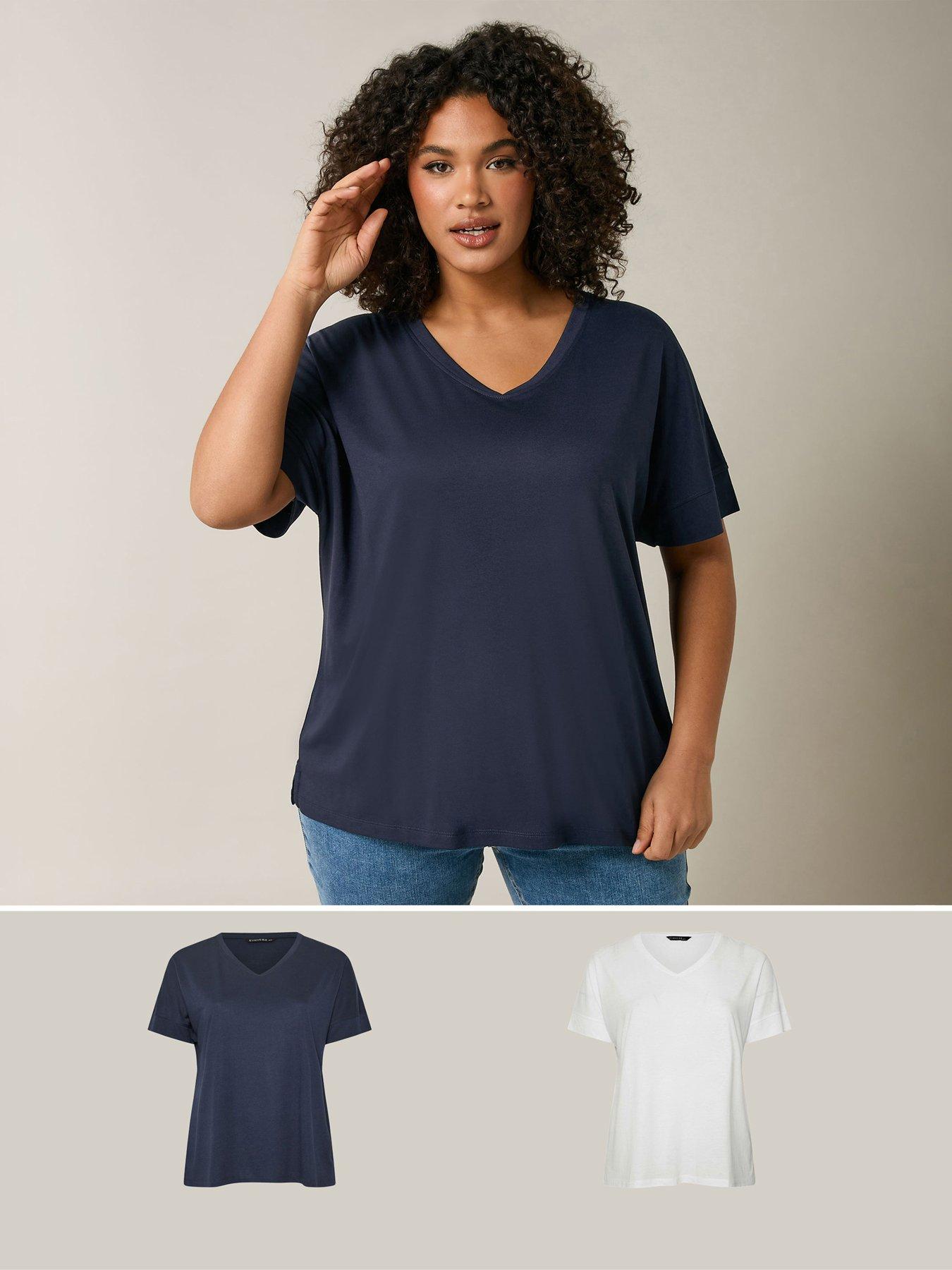 Image of Evans 2 Pack Modal T-Shirt - Blue/White