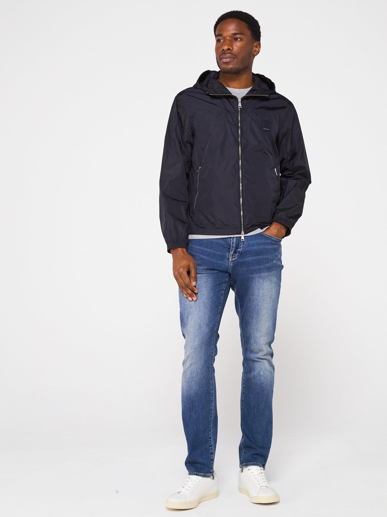 Image 3 of 5 of Armani Exchange Armani Exchange Nylon Winderbreaker Jacket - Navy