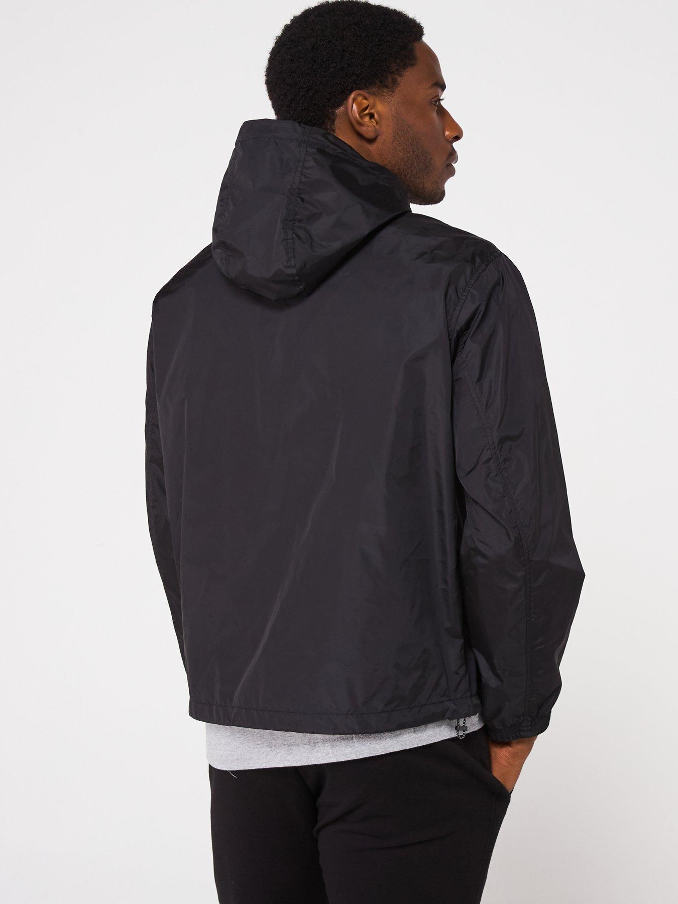 armani-exchange-nylon-winderbreaker-jacket-blackstillFront