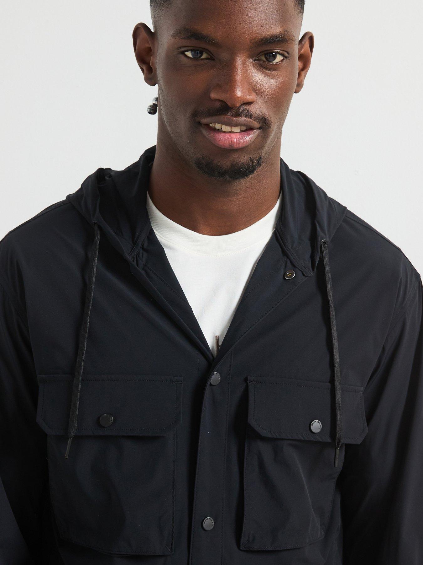 Image 5 of 5 of Armani Exchange Technical Nylon Parka - Black