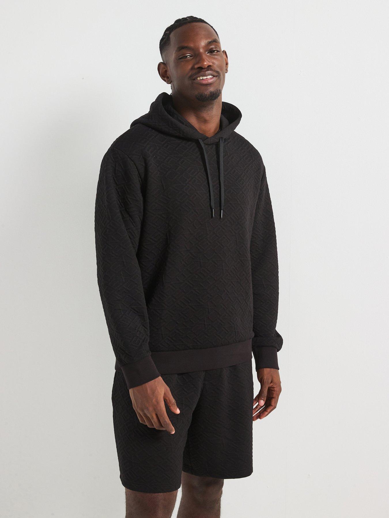 armani-exchange-embossed-print-hoodie-black