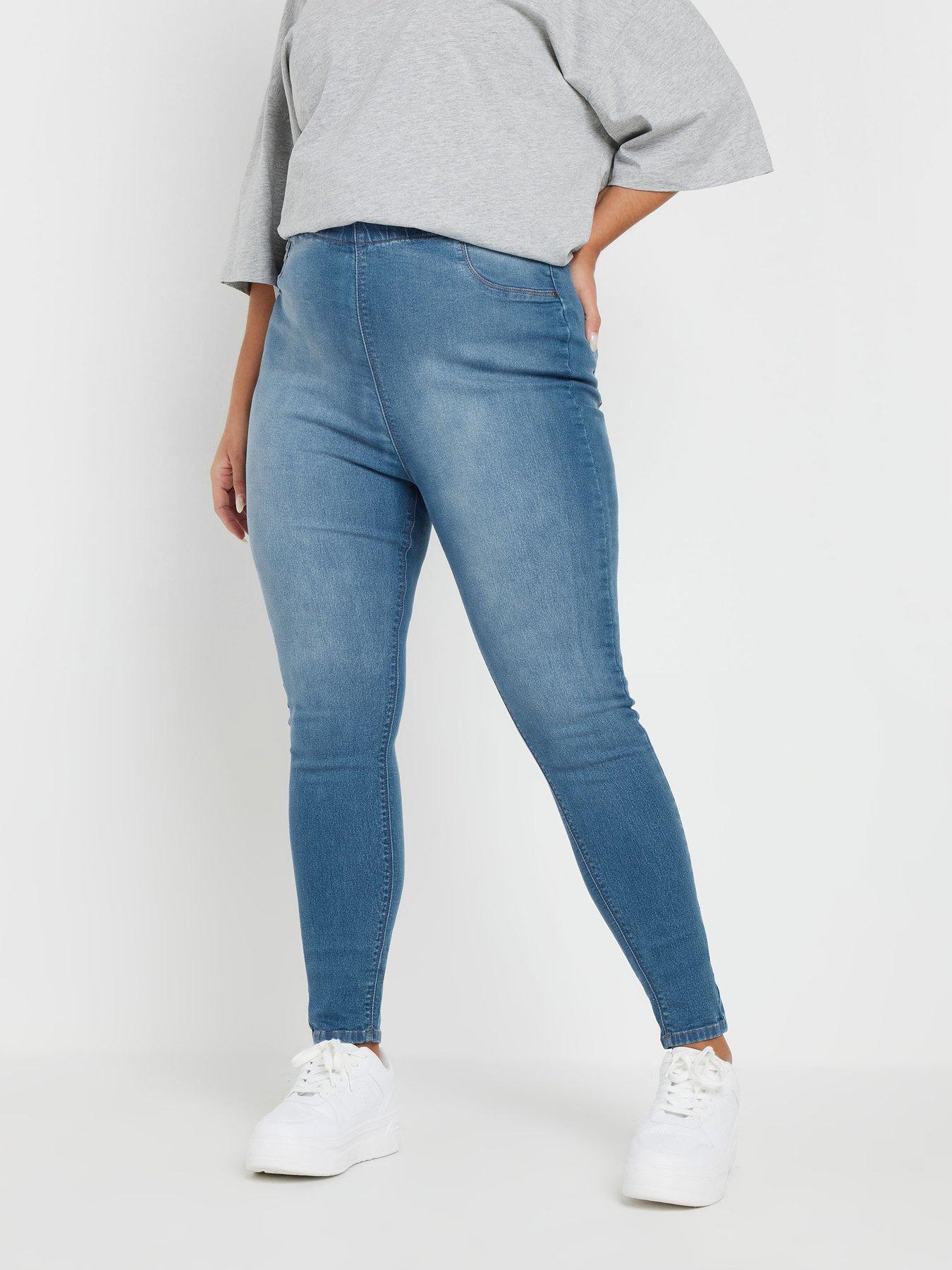 Image of Yours Curve Jenny Jegging 32" - Blue