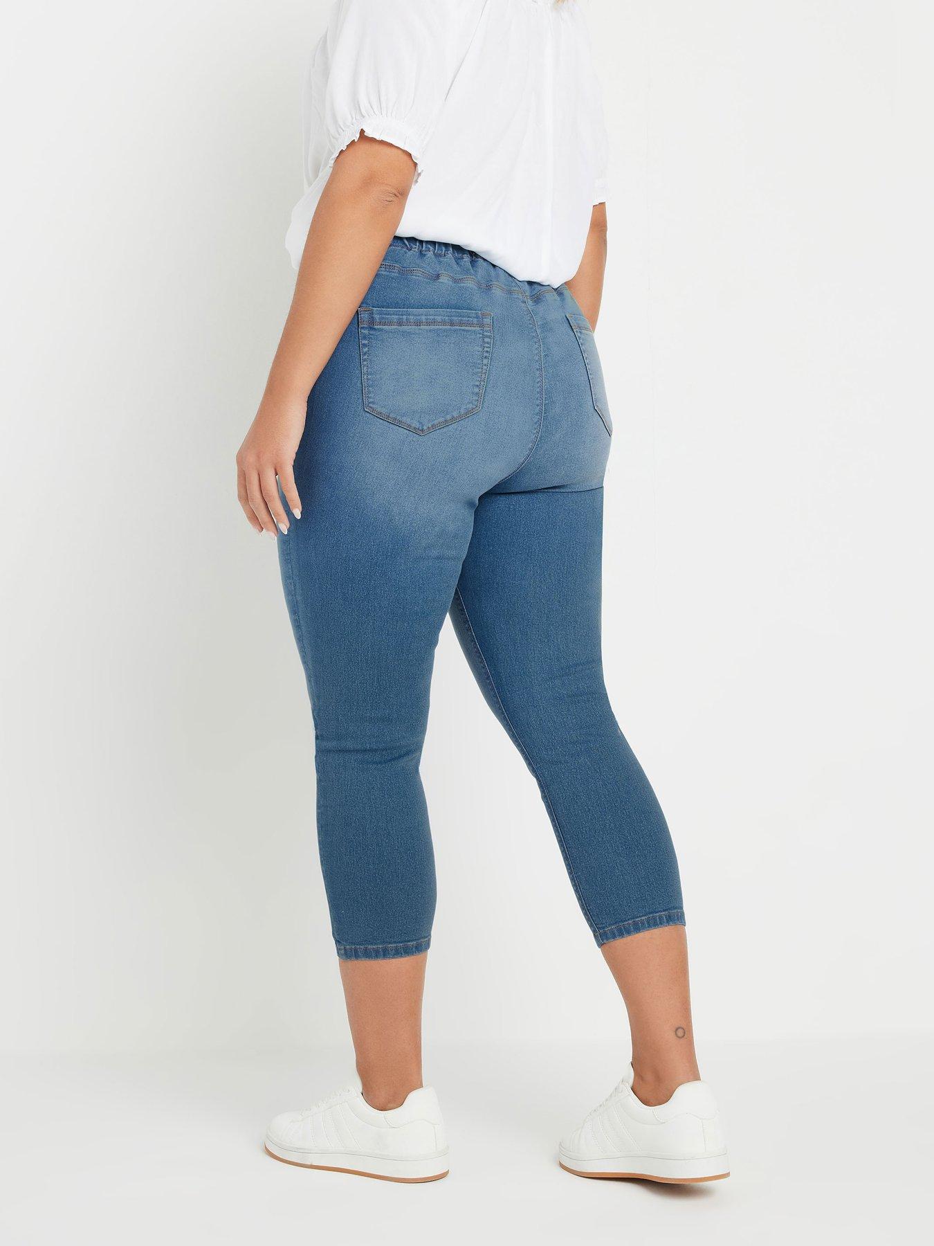 Image 2 of 4 of Yours Curve Crop Jenny Jegging - Blue