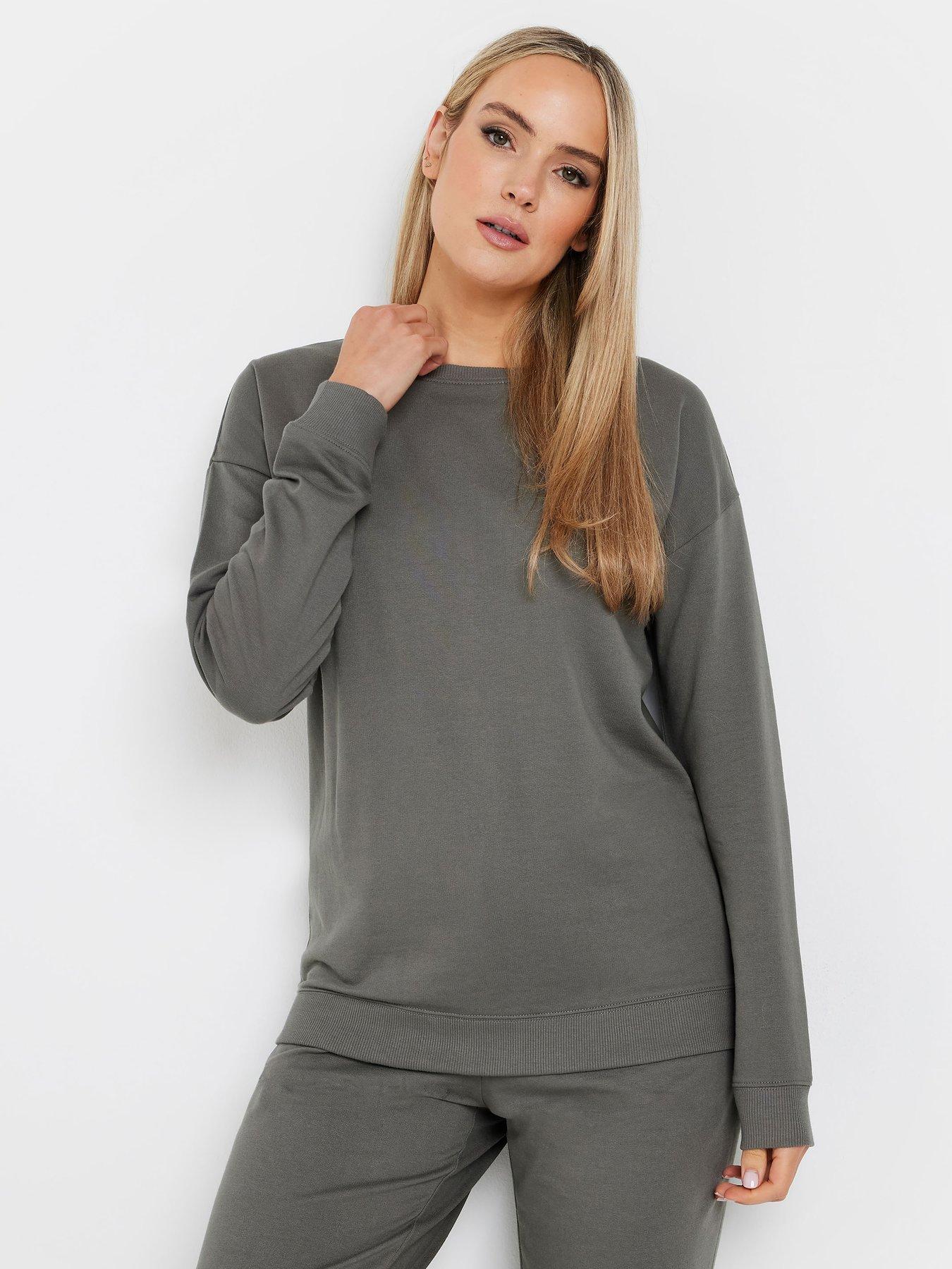 Image 1 of 4 of Long Tall Sally Crew Neck Sweatshirt - Grey