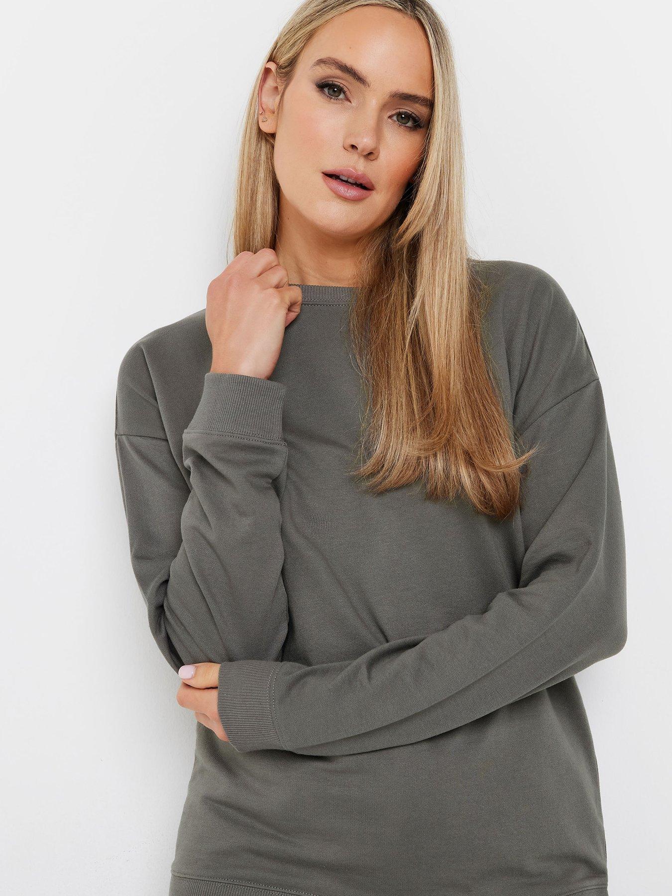 Image 4 of 4 of Long Tall Sally Crew Neck Sweatshirt - Grey
