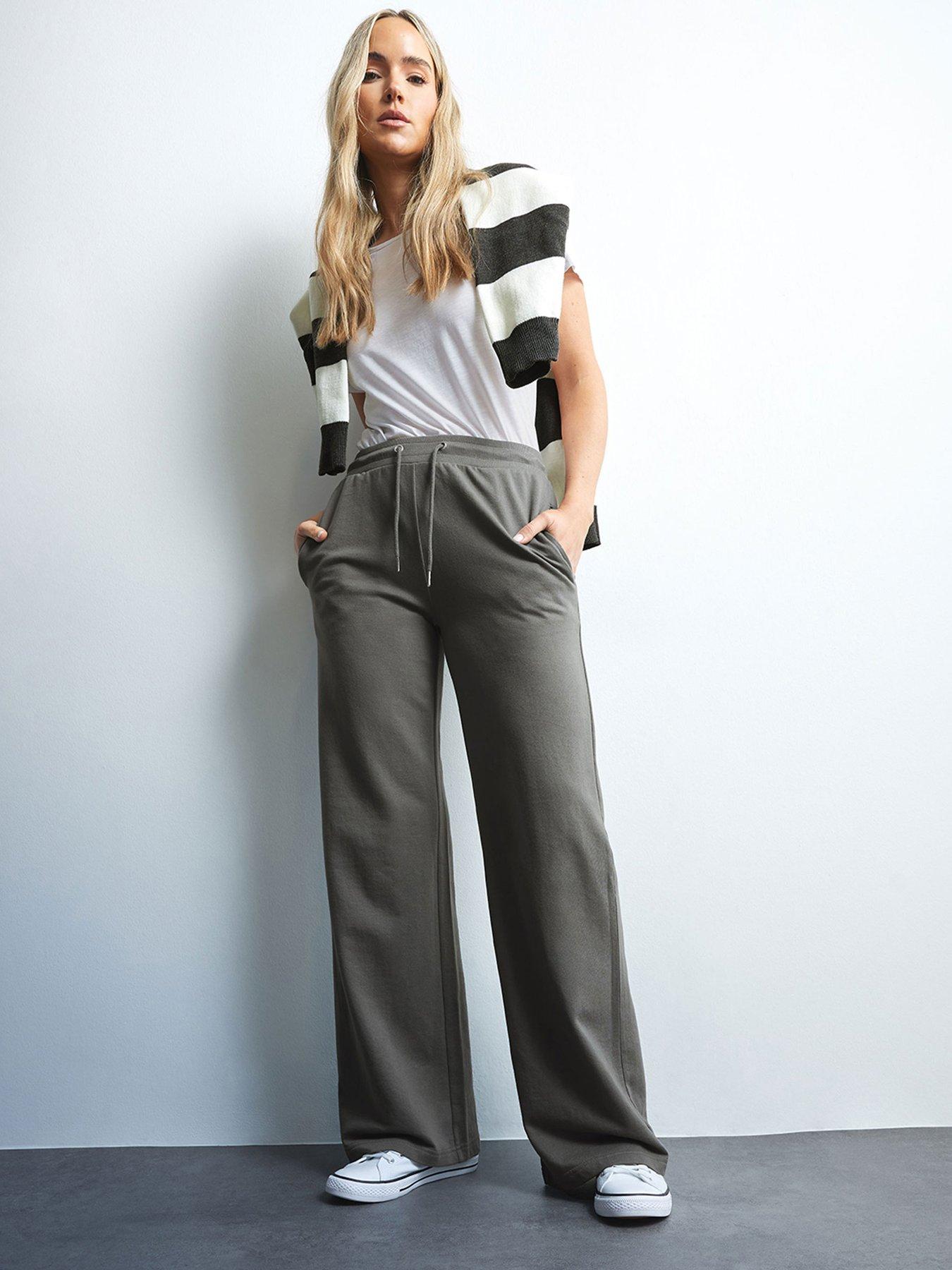 Image of Long Tall Sally Wide Leg Jogger 36" - Grey