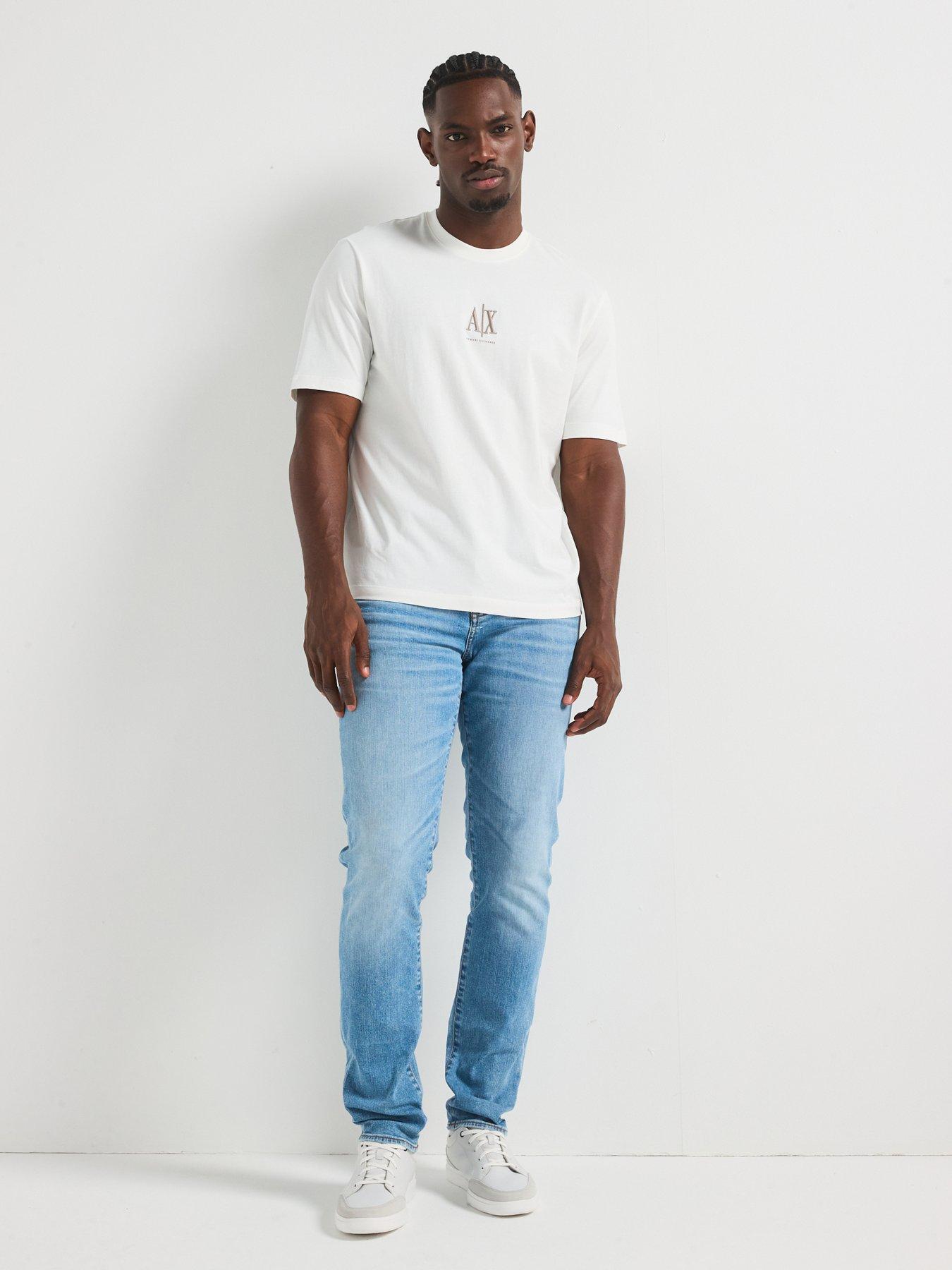 Image 3 of 5 of Armani Exchange Icon Project Crew Neck T-Shirt - Off White