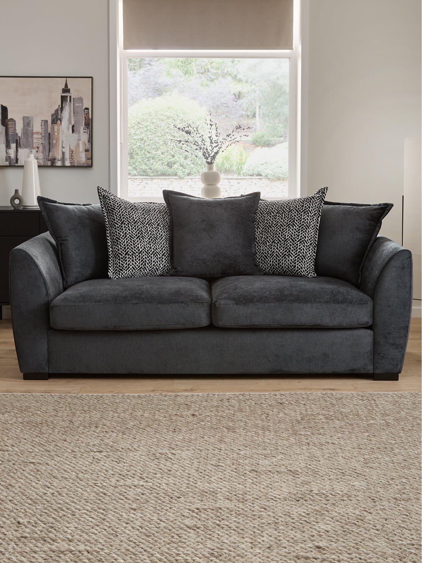 undefined Very Home Havana Fabric 3 Seater Scatterback Sofa - FSC Certified