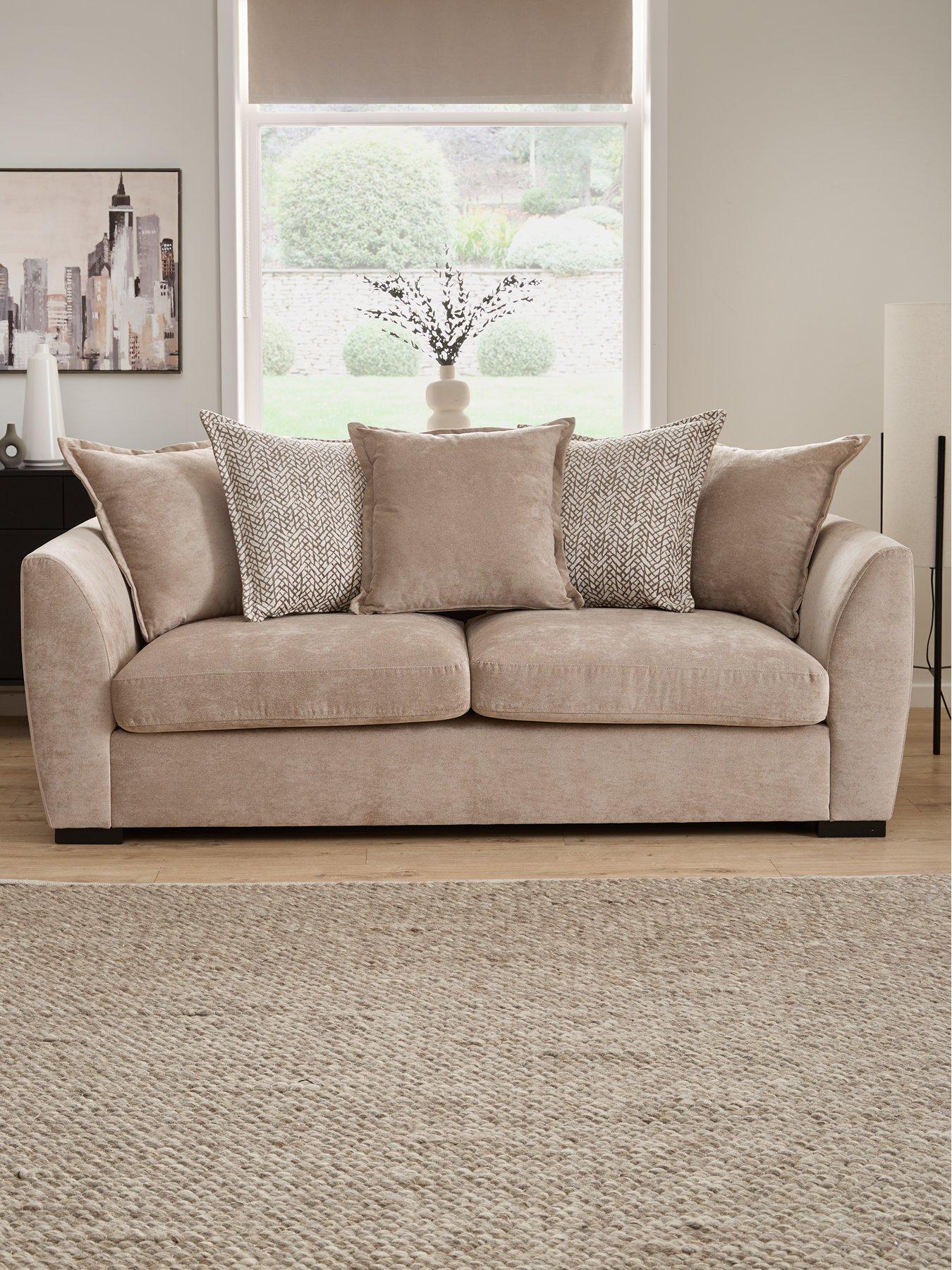undefined Very Home Havana Fabric 3 Seater Scatterback Sofa - FSC Certified