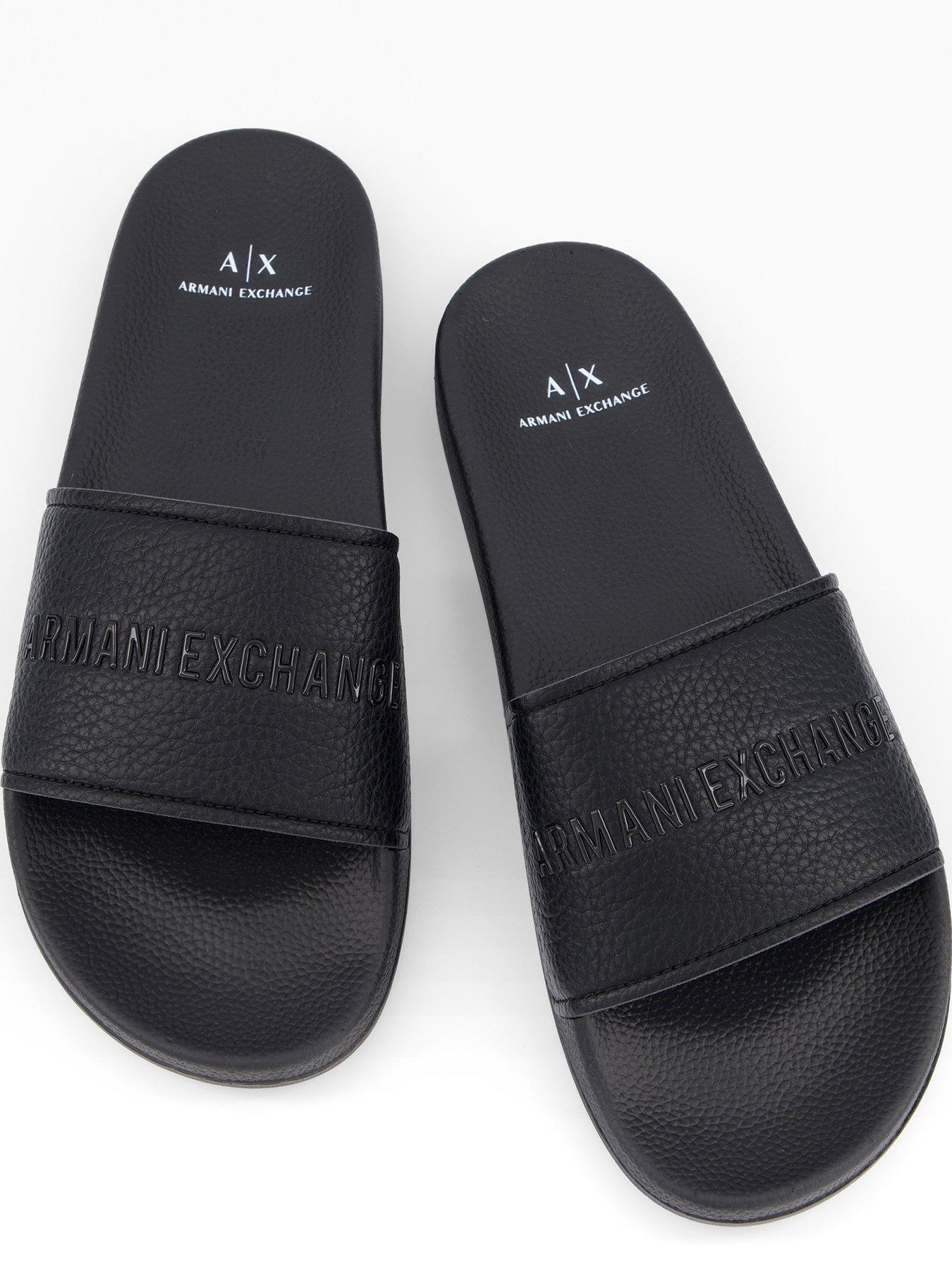armani-exchange-sliders-blackoutfit