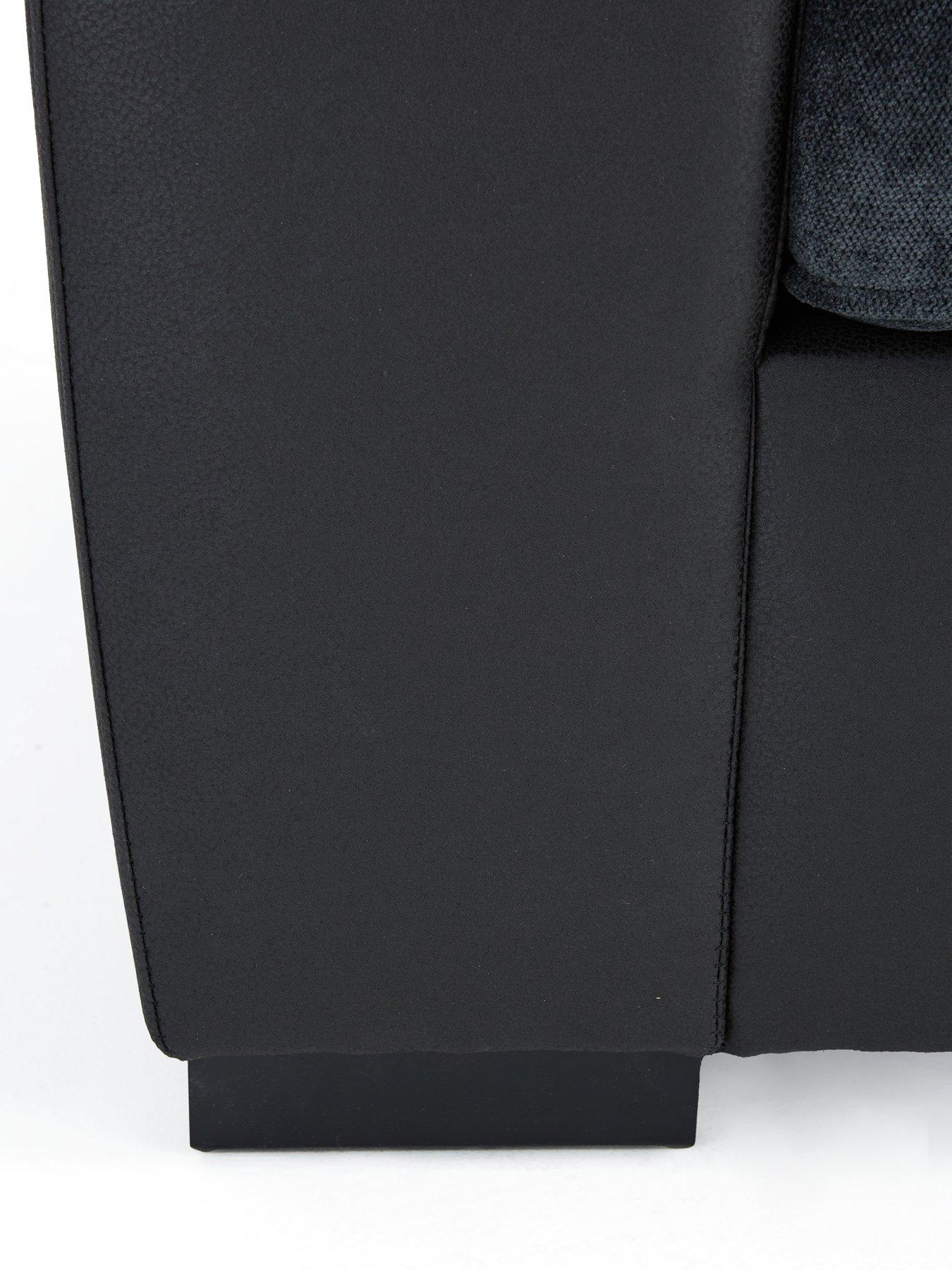 Image 5 of 7 of Very Home Cabo Fabric and Faux Leather Armchair - Charcoal&nbsp;- FSC&reg; Certified