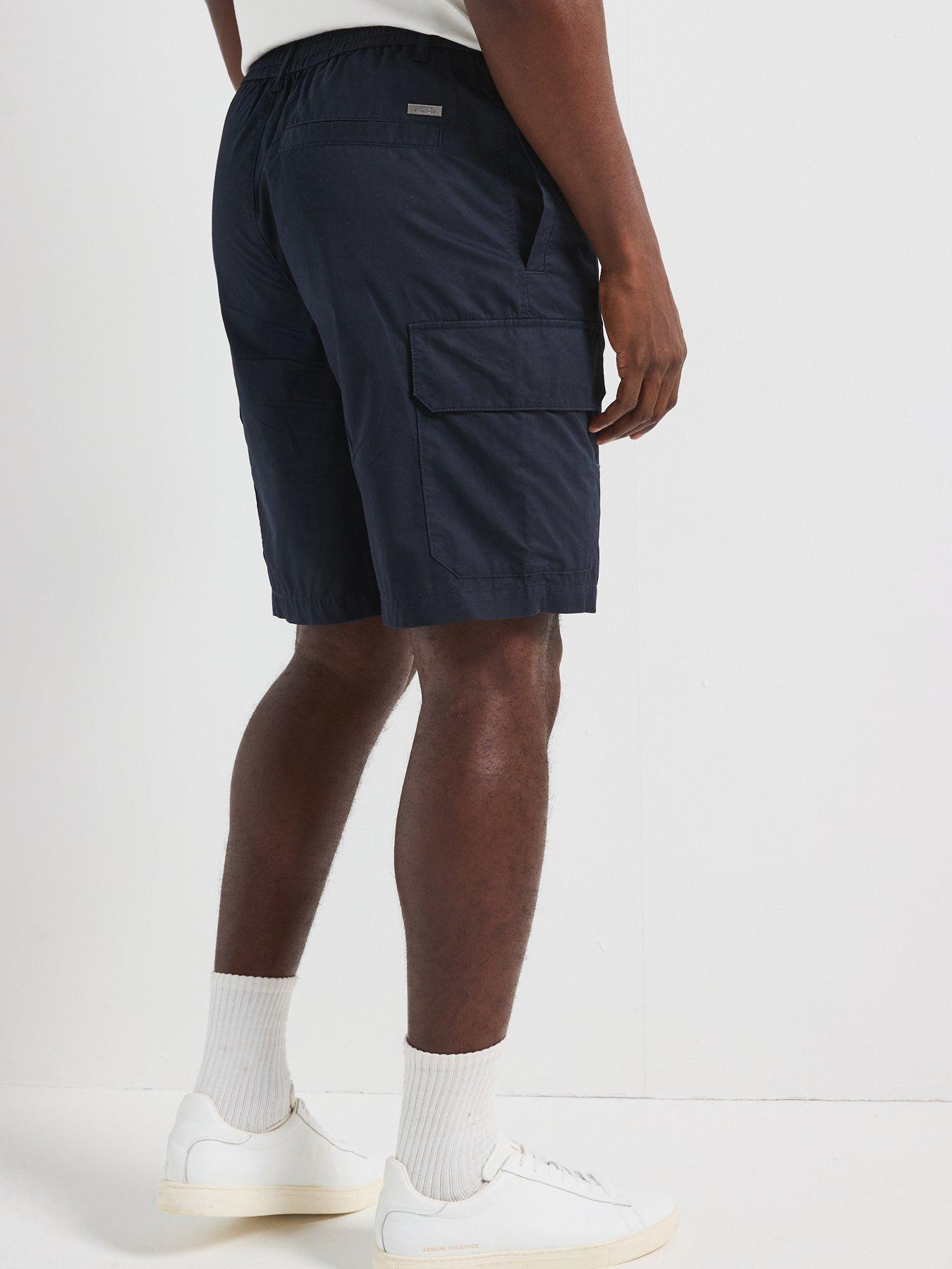 Image 2 of 5 of Armani Exchange Armani Exchange Cargo Shorts - Navy