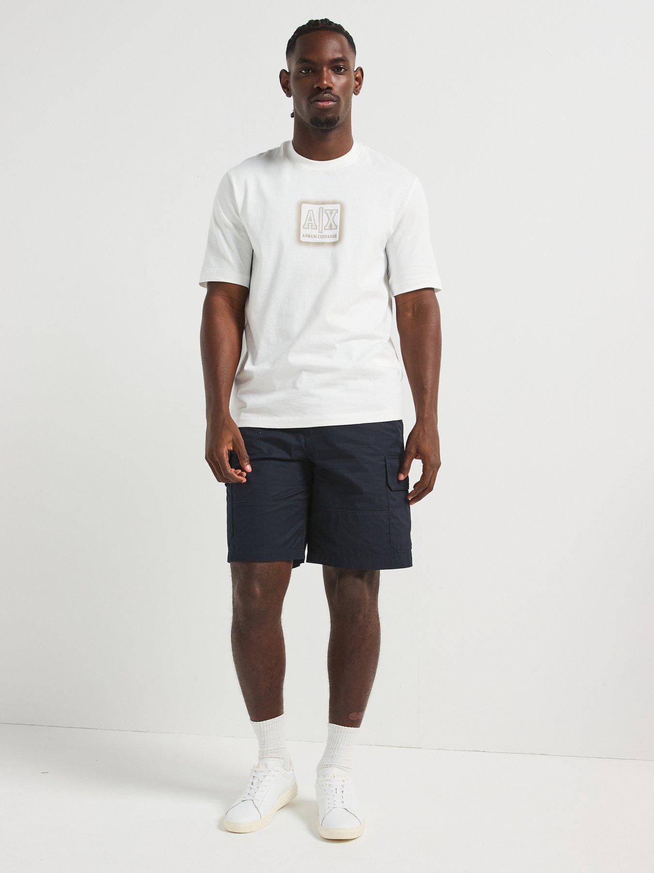 Image 3 of 5 of Armani Exchange Armani Exchange Cargo Shorts - Navy