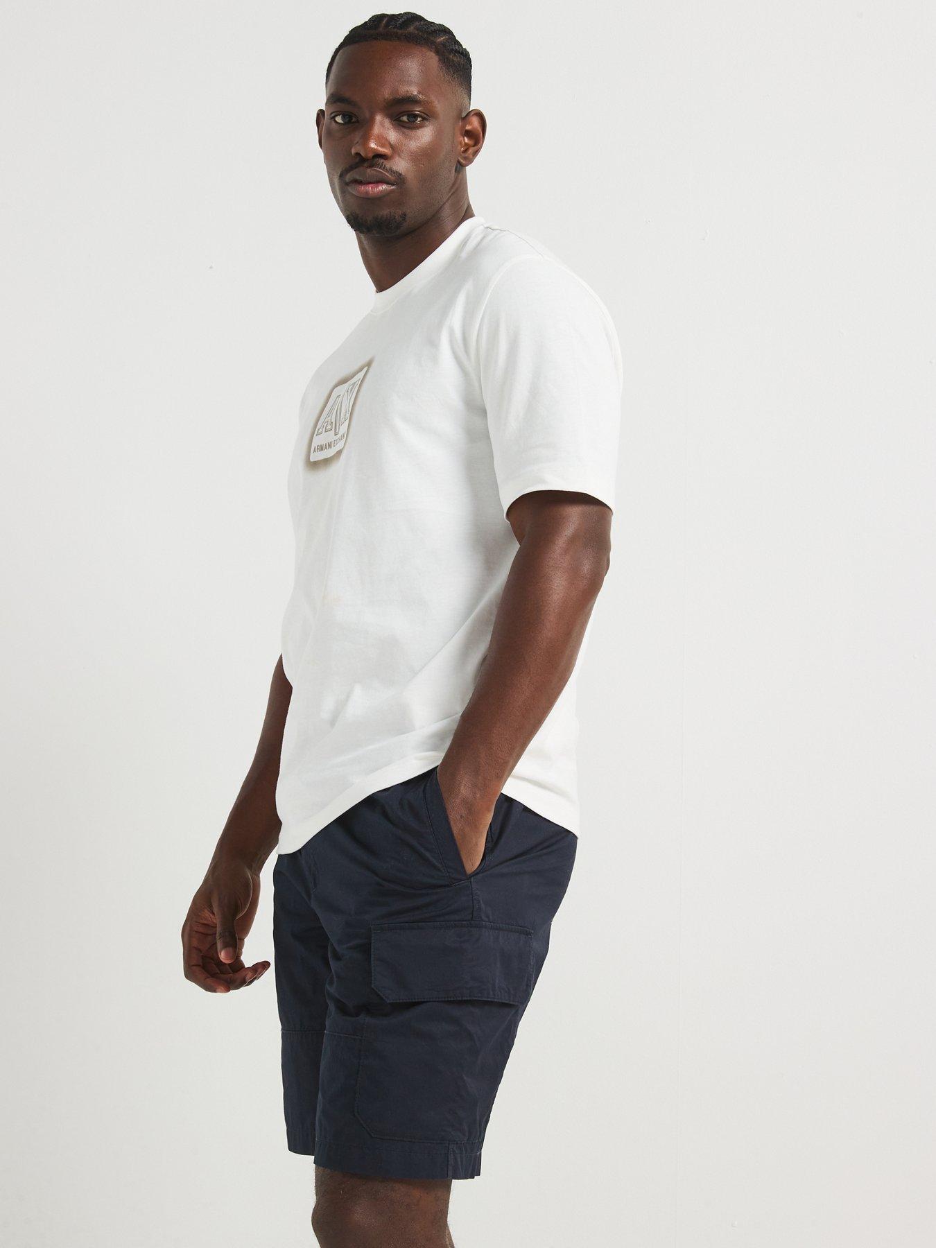 Image 4 of 5 of Armani Exchange Armani Exchange Cargo Shorts - Navy