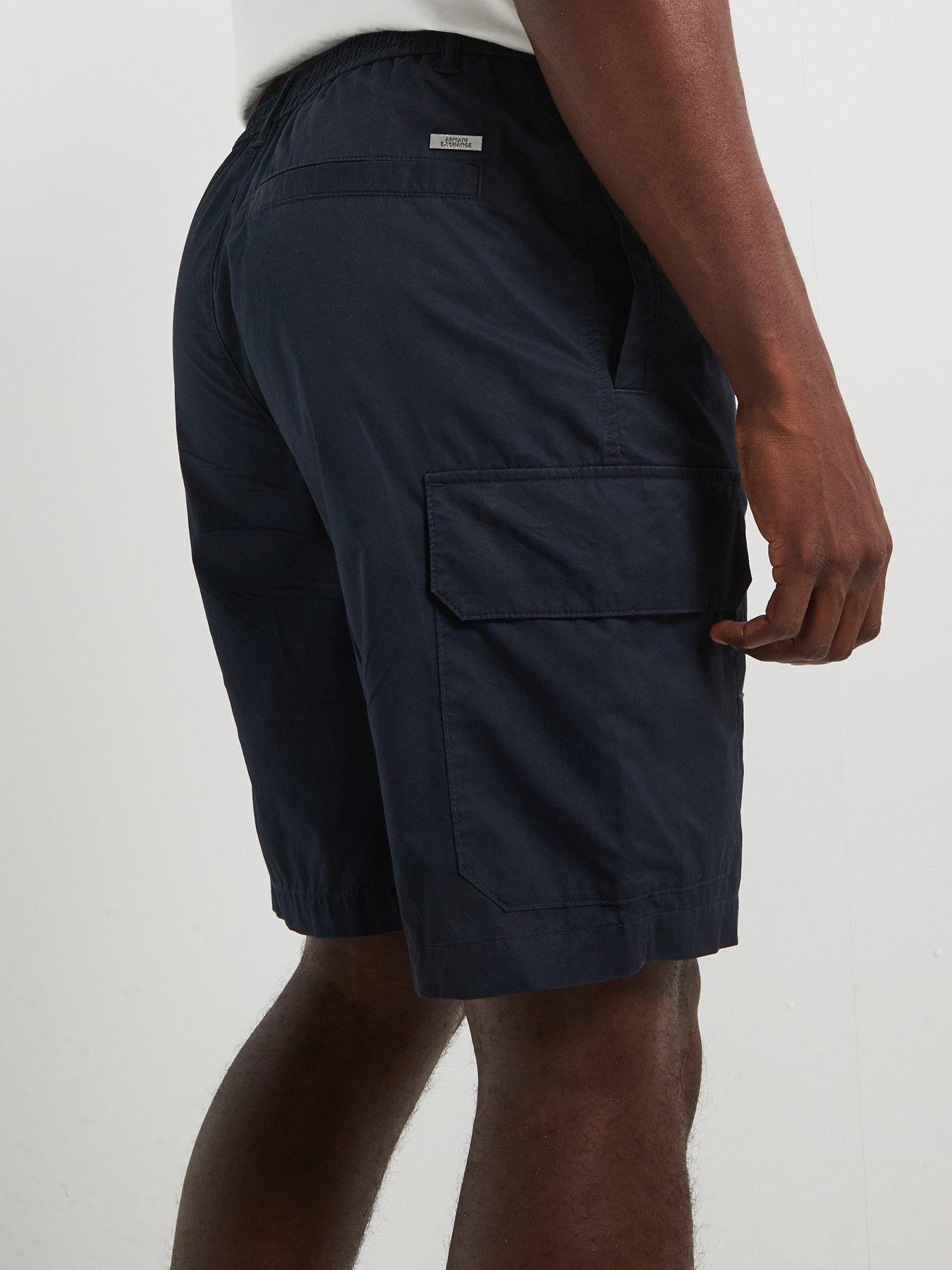 Image 5 of 5 of Armani Exchange Armani Exchange Cargo Shorts - Navy