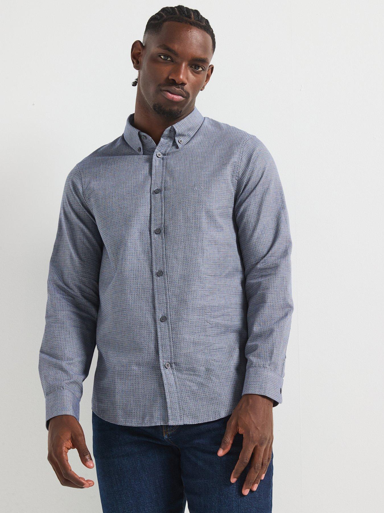 Image of Armani Exchange Armani Exchange Printed Shirt - Blue