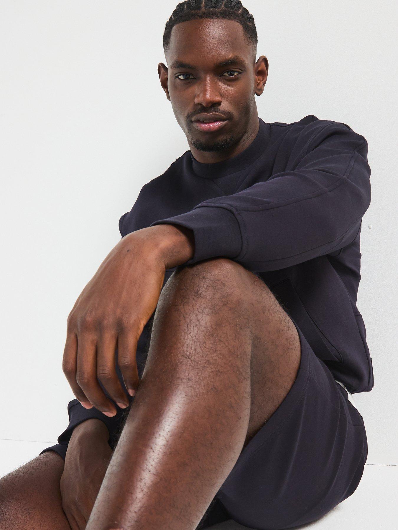 Image 6 of 6 of Armani Exchange Armani Exchange Icon Project Sweat Shorts - Navy