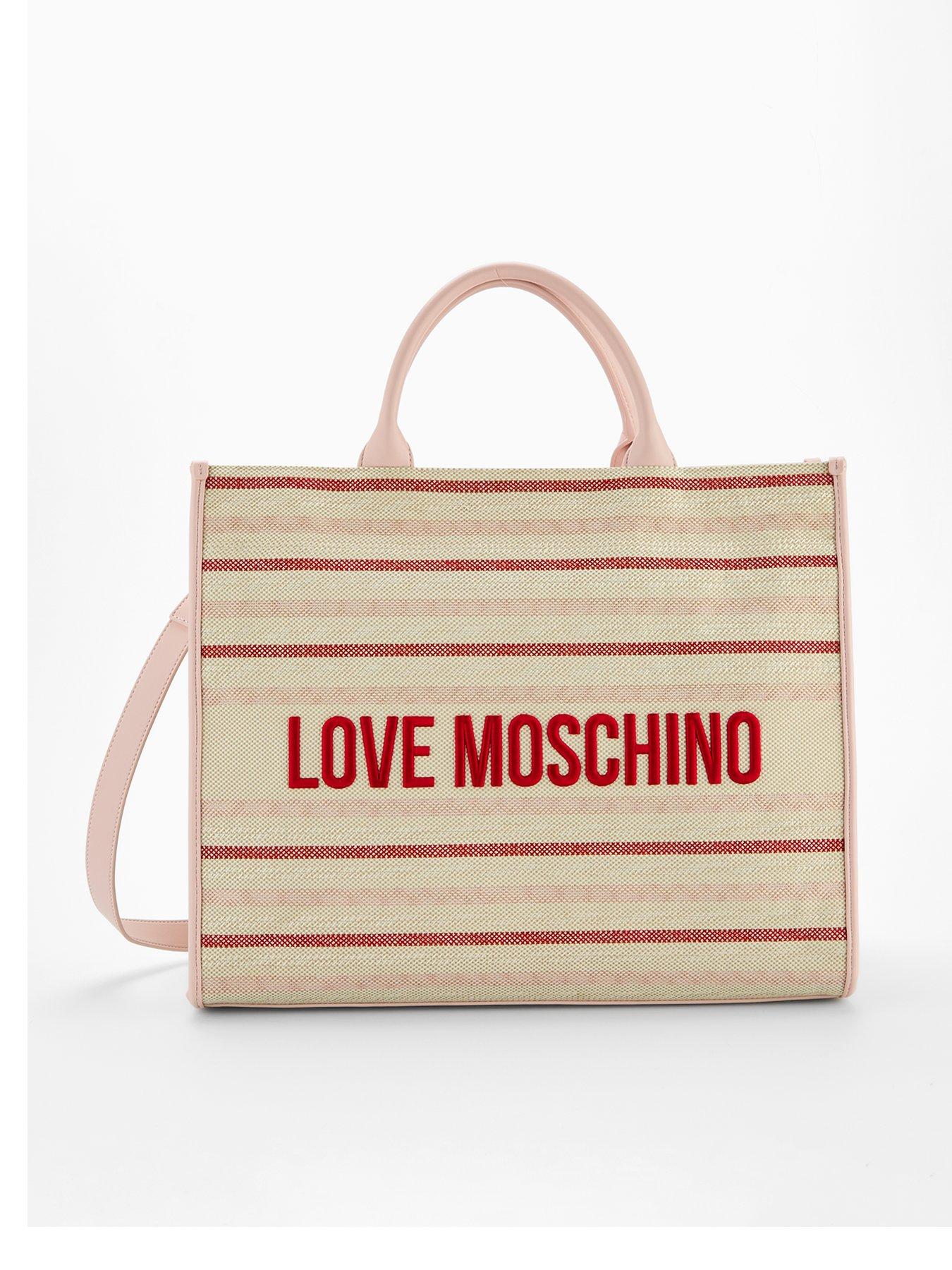 LOVE MOSCHINO Woven Logo Tote Bag - Natural