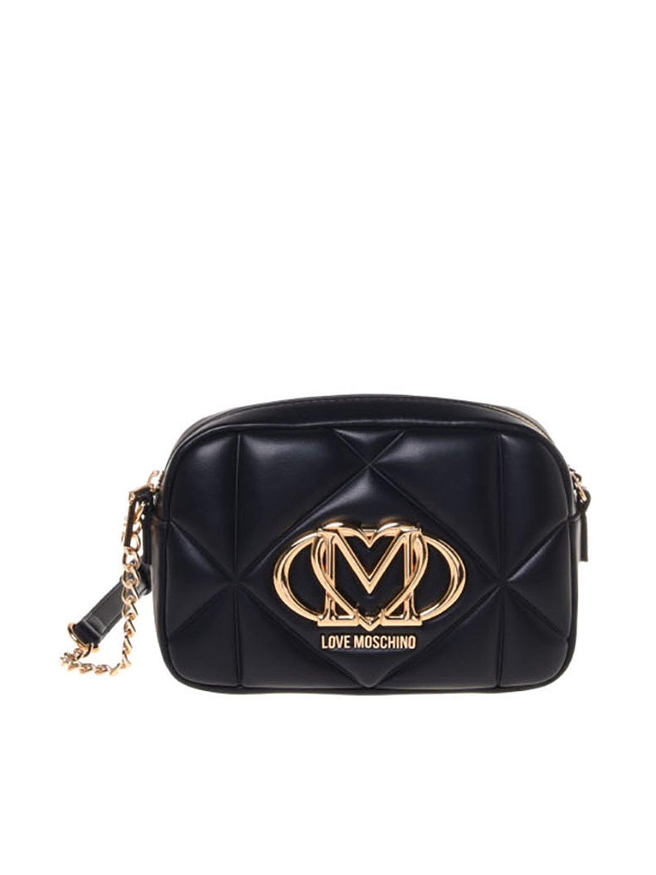 LOVE MOSCHINO Quilted Big Logo Small Bag - Black