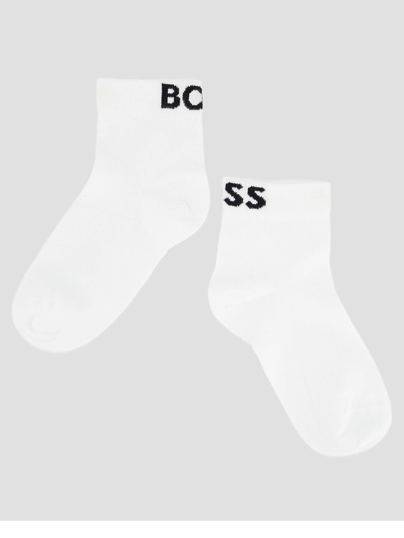 boss-2-pack-logo-ankle-sock-whitestillFront