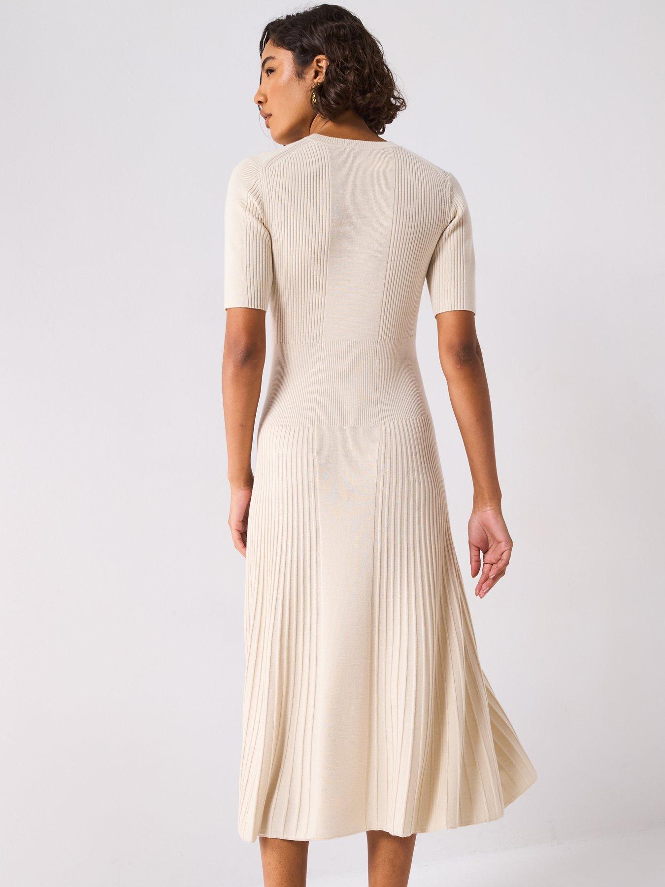 Image 2 of 6 of JOSEPH Fine Rib Merino Dress - Cream