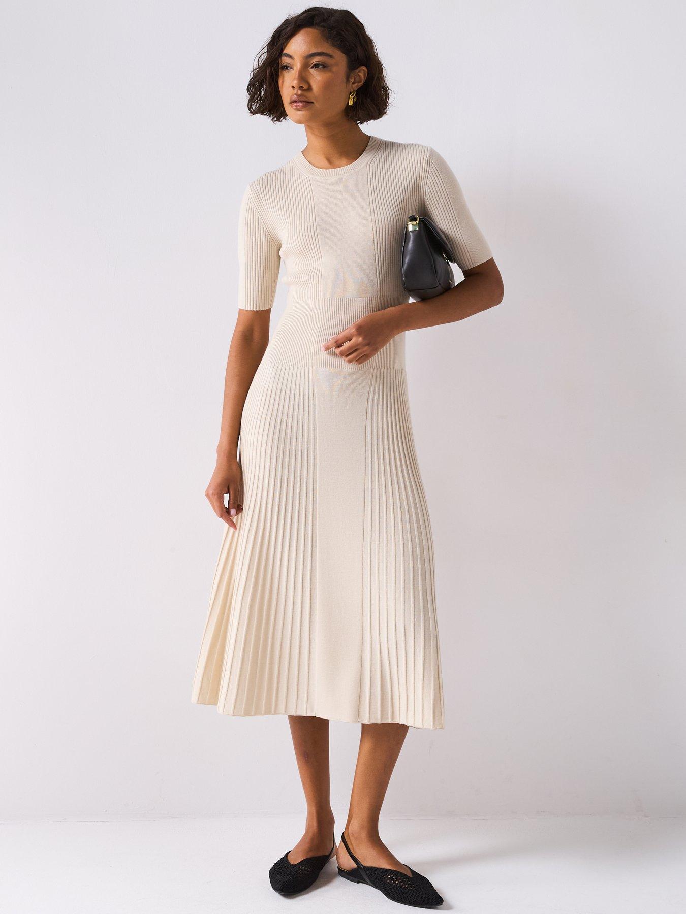 Image 5 of 6 of JOSEPH Fine Rib Merino Dress - Cream