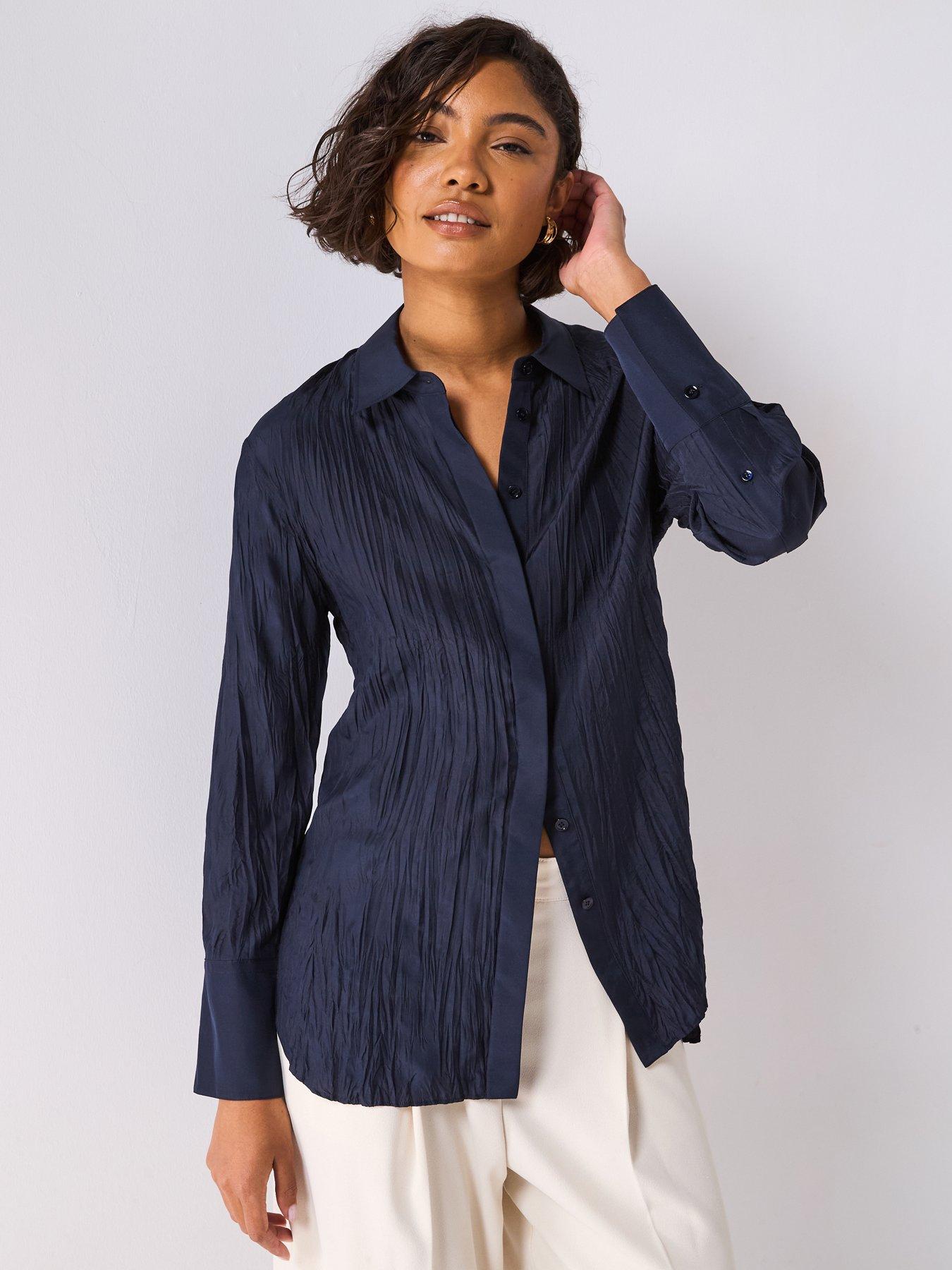 Image 1 of 6 of JOSEPH Bold Blouse - Navy