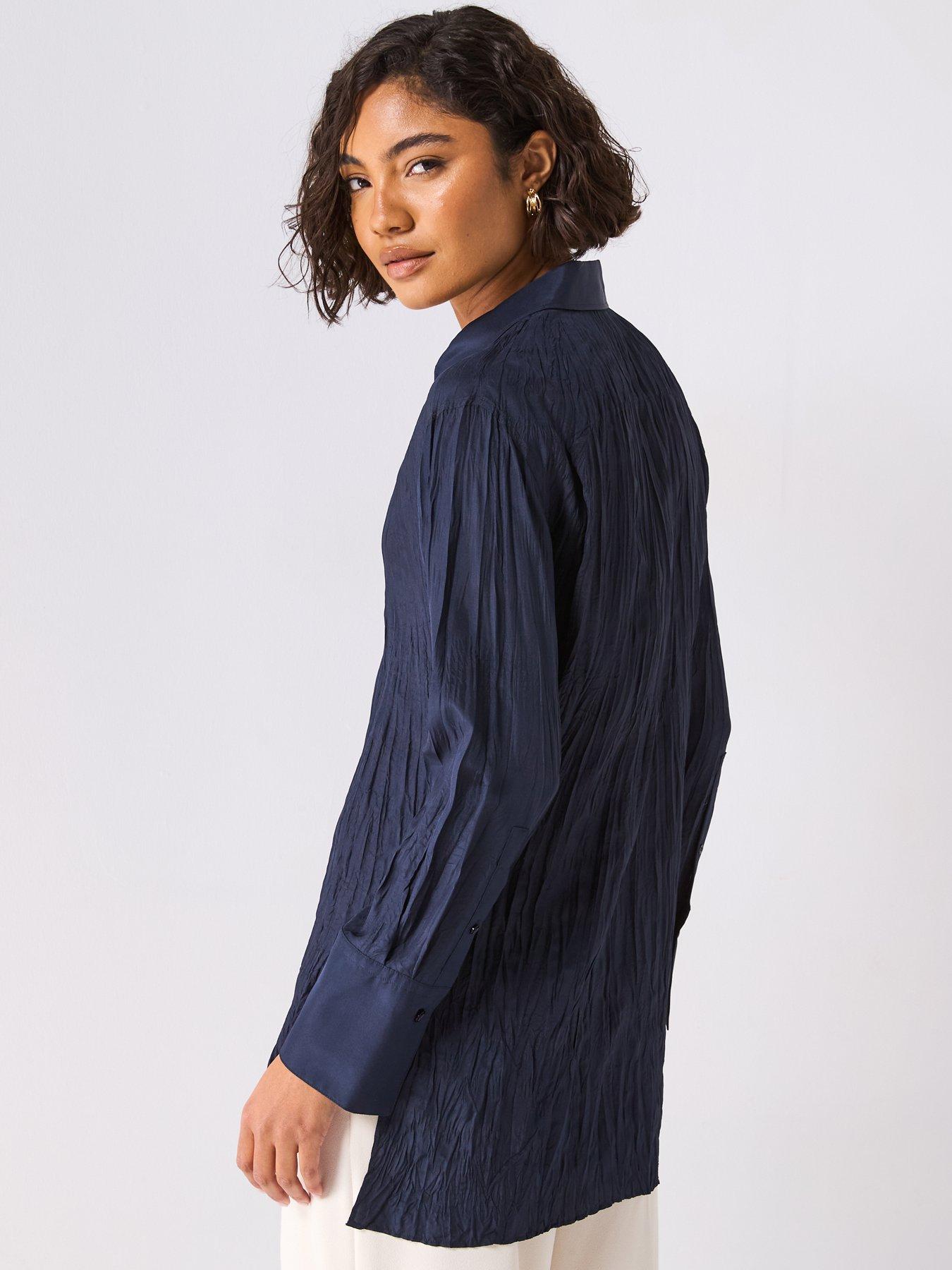 Image 2 of 6 of JOSEPH Bold Blouse - Navy