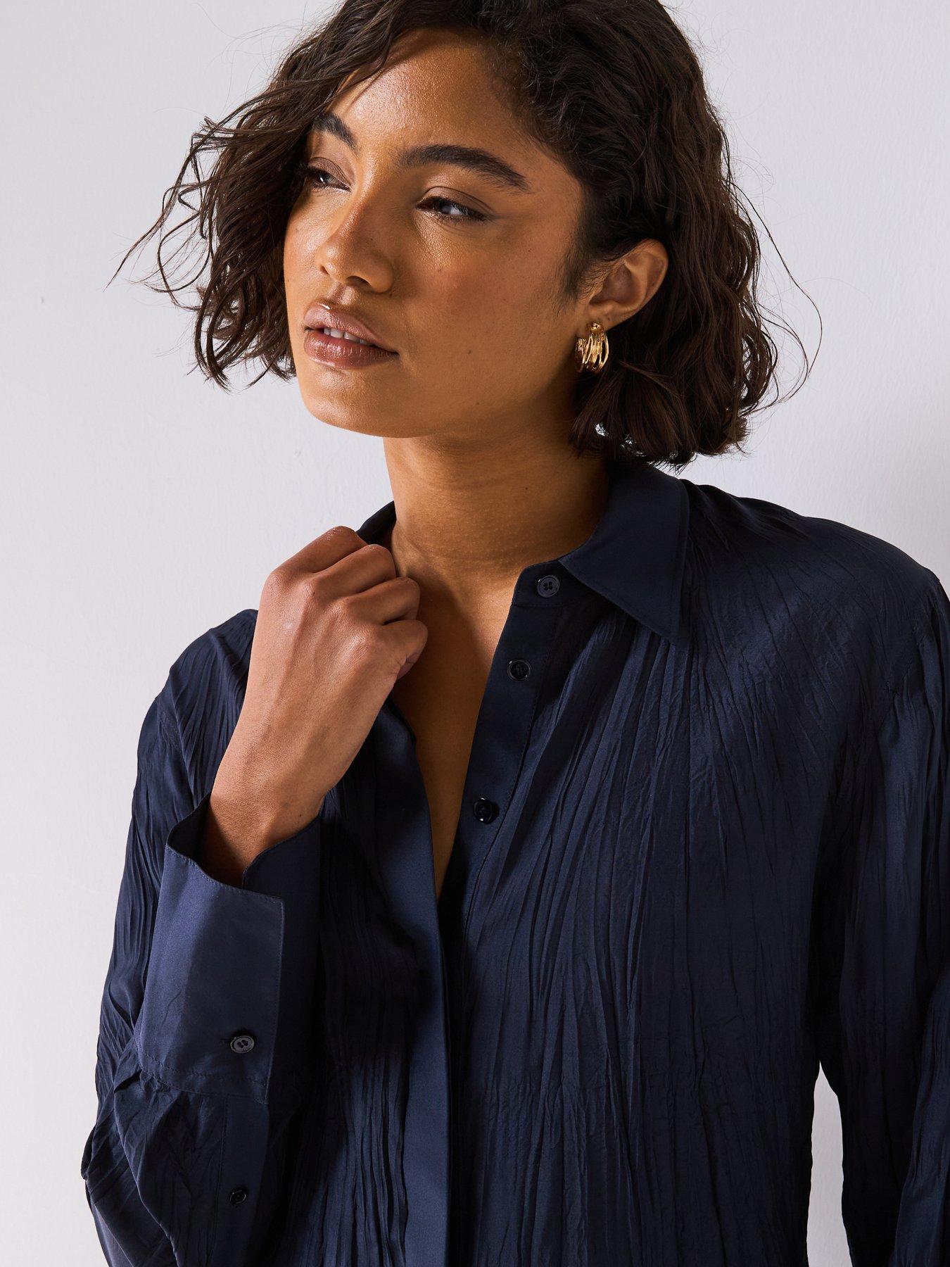 Image 6 of 6 of JOSEPH Bold Blouse - Navy