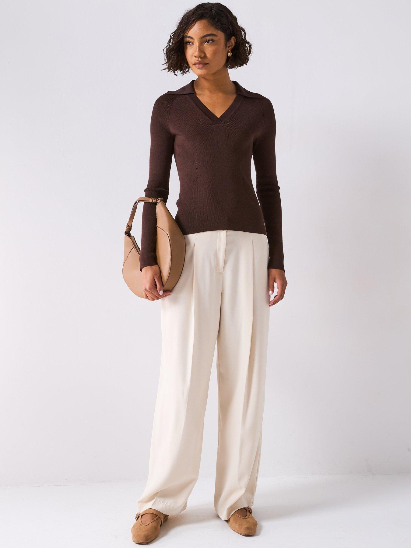 joseph-rib-knit-polo-top-dark-brownback