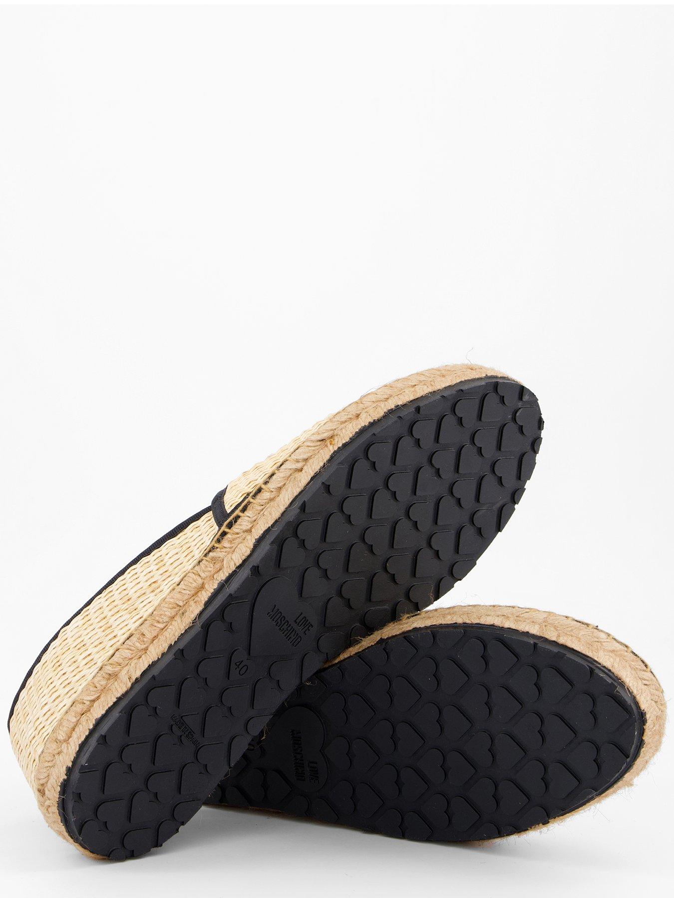 Image 4 of 5 of LOVE MOSCHINO Logo Straw Espadrille - Natural